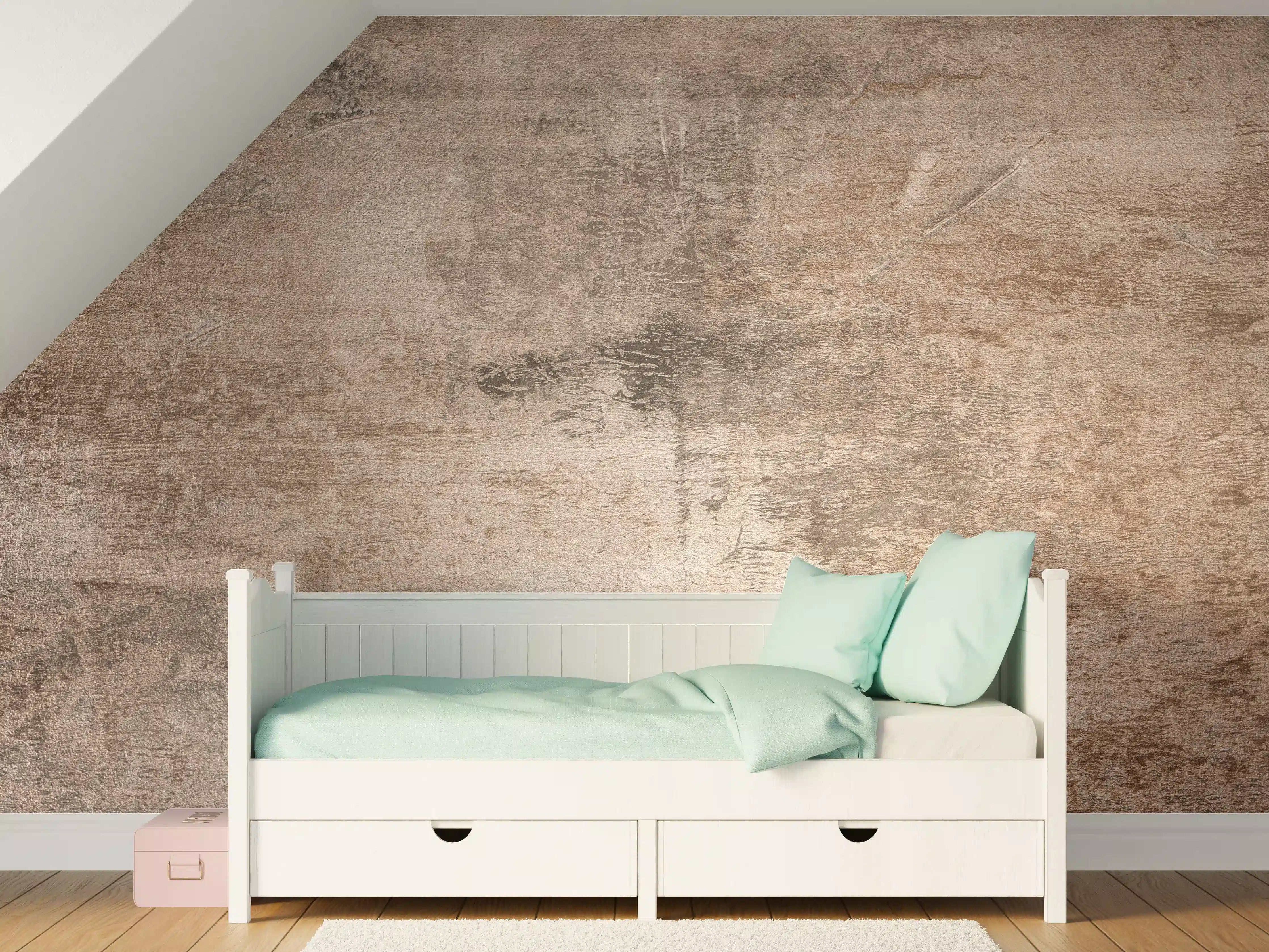 Kinderzimmer Wandgestaltung - Rostige Stahl-Struktur