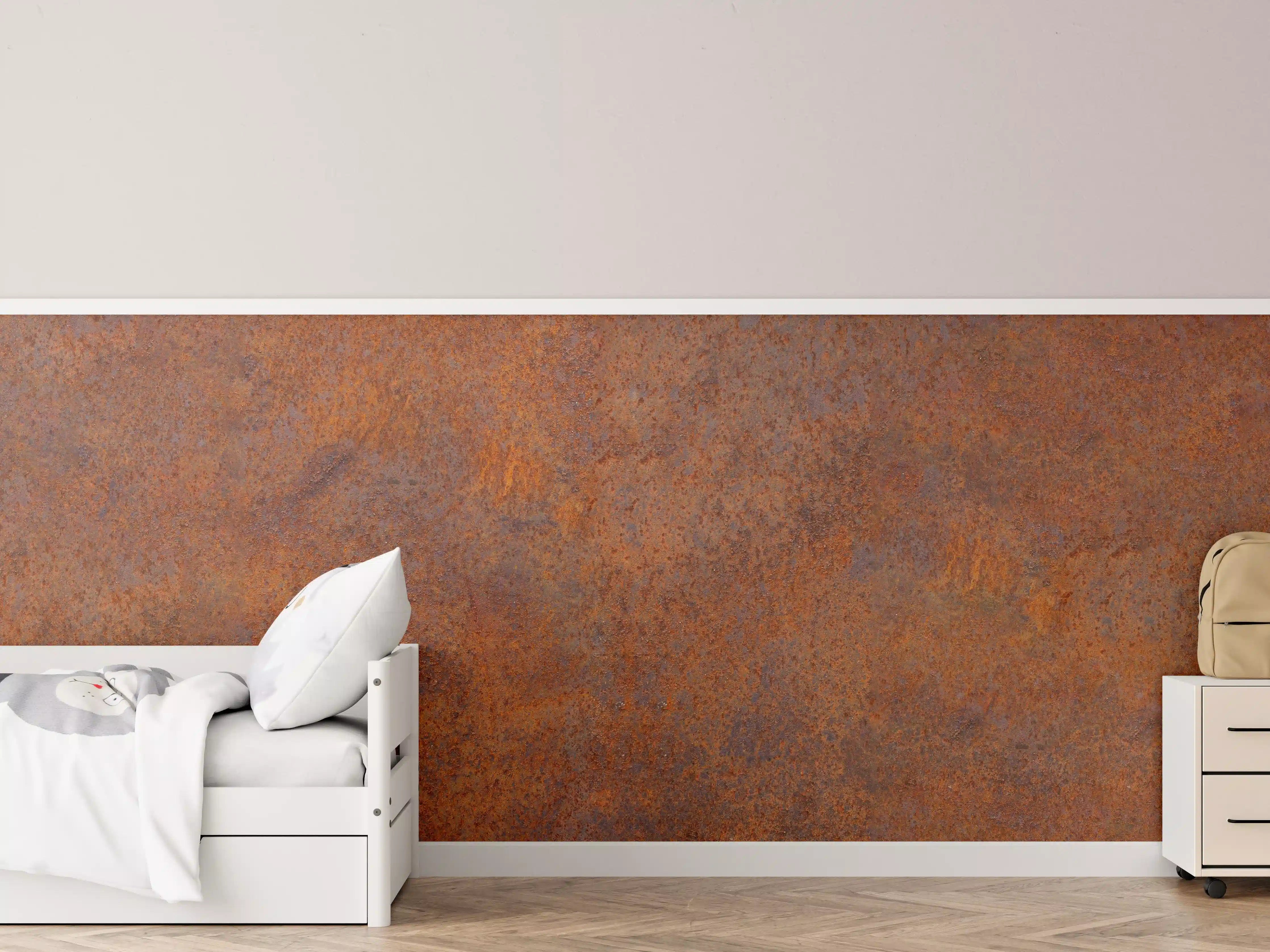 Kinderzimmer Wandgestaltung - Rostiges Metall