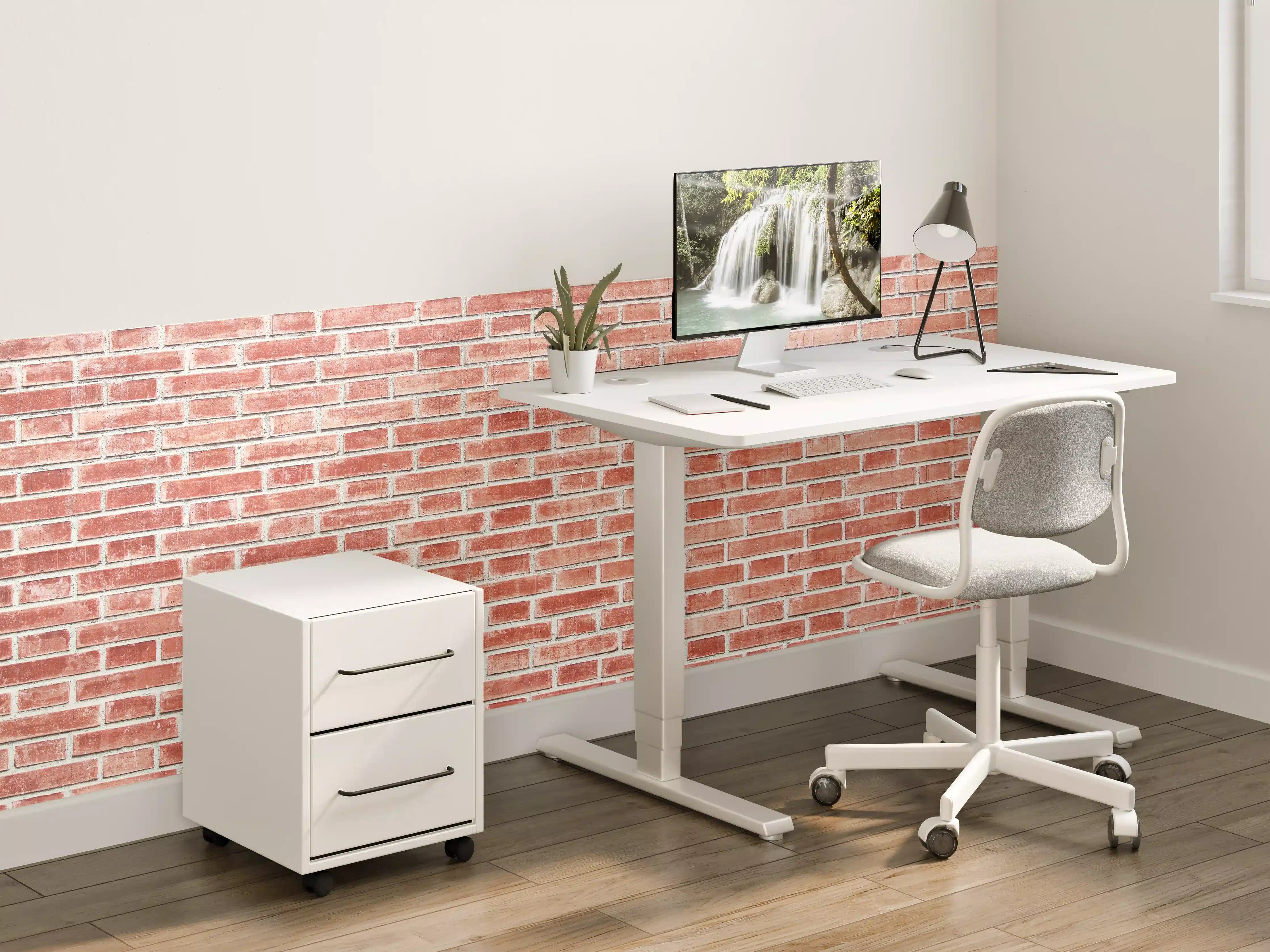 Kinderzimmer Wandgestaltung - Roter Ziegelsteinwand mit Textur