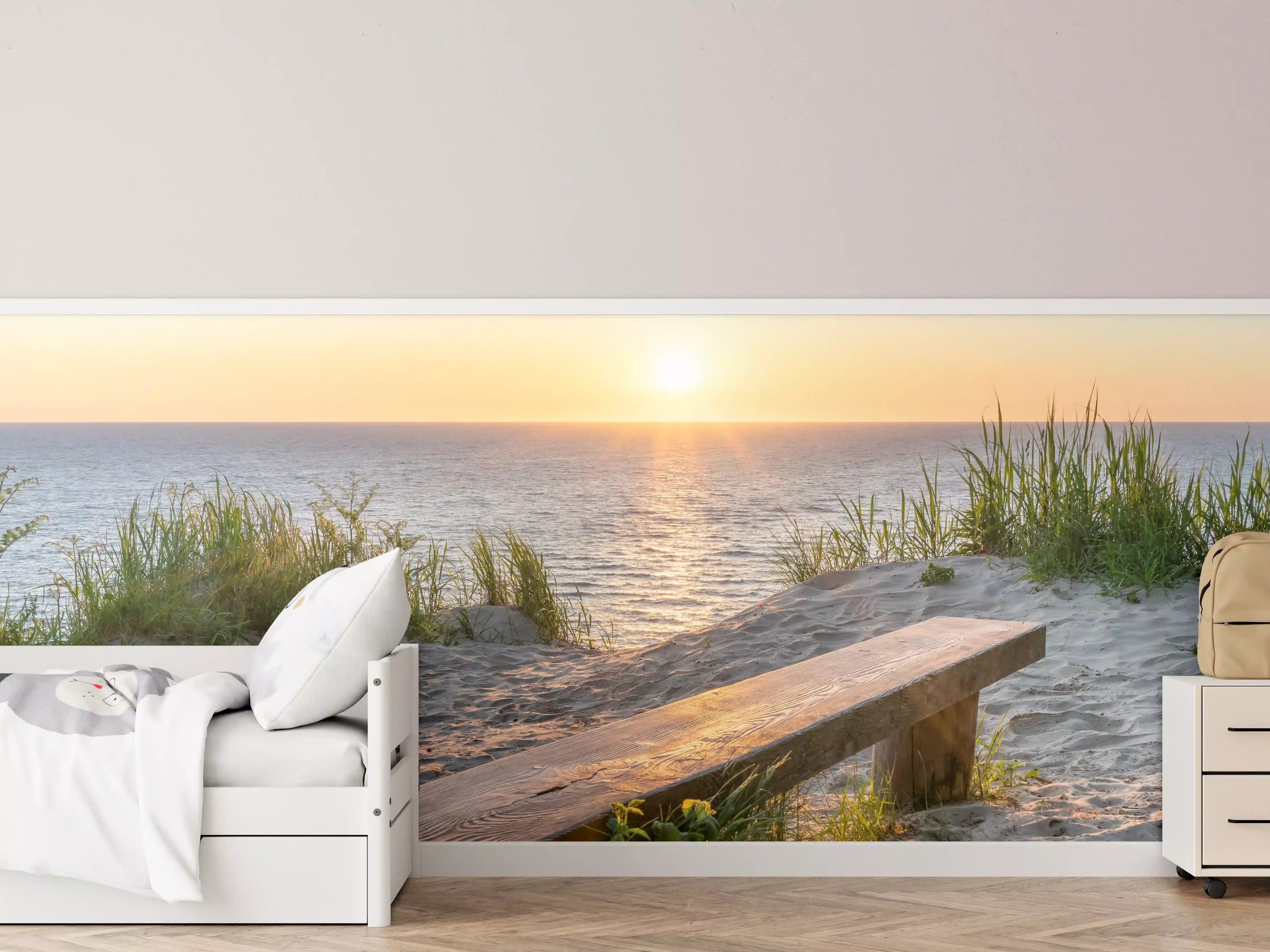 Kinderzimmer Wandgestaltung - Ruhiger Sonnenuntergang - Ostsee