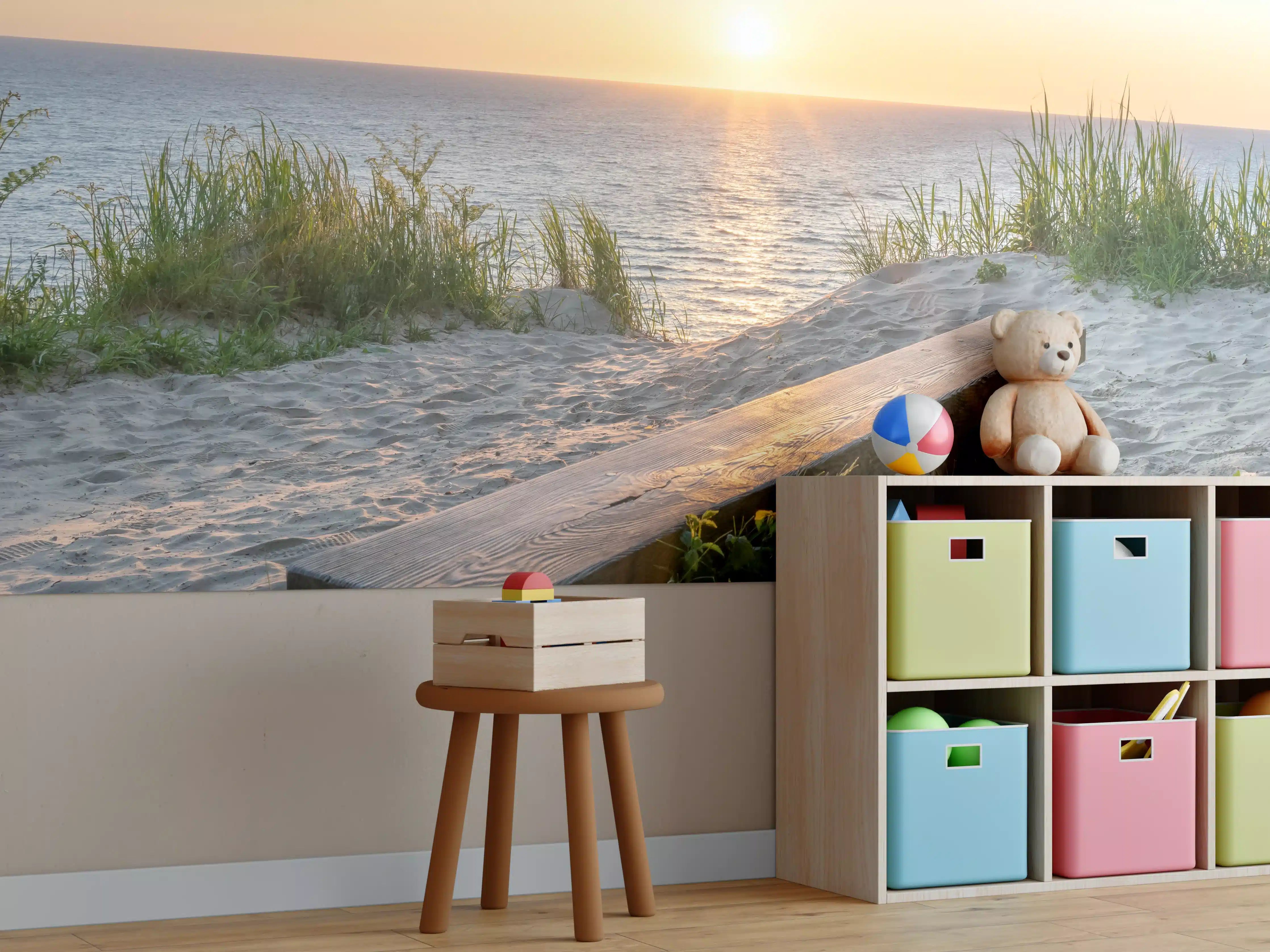 Kinderzimmer Wandgestaltung - Ruhiger Sonnenuntergang - Ostsee