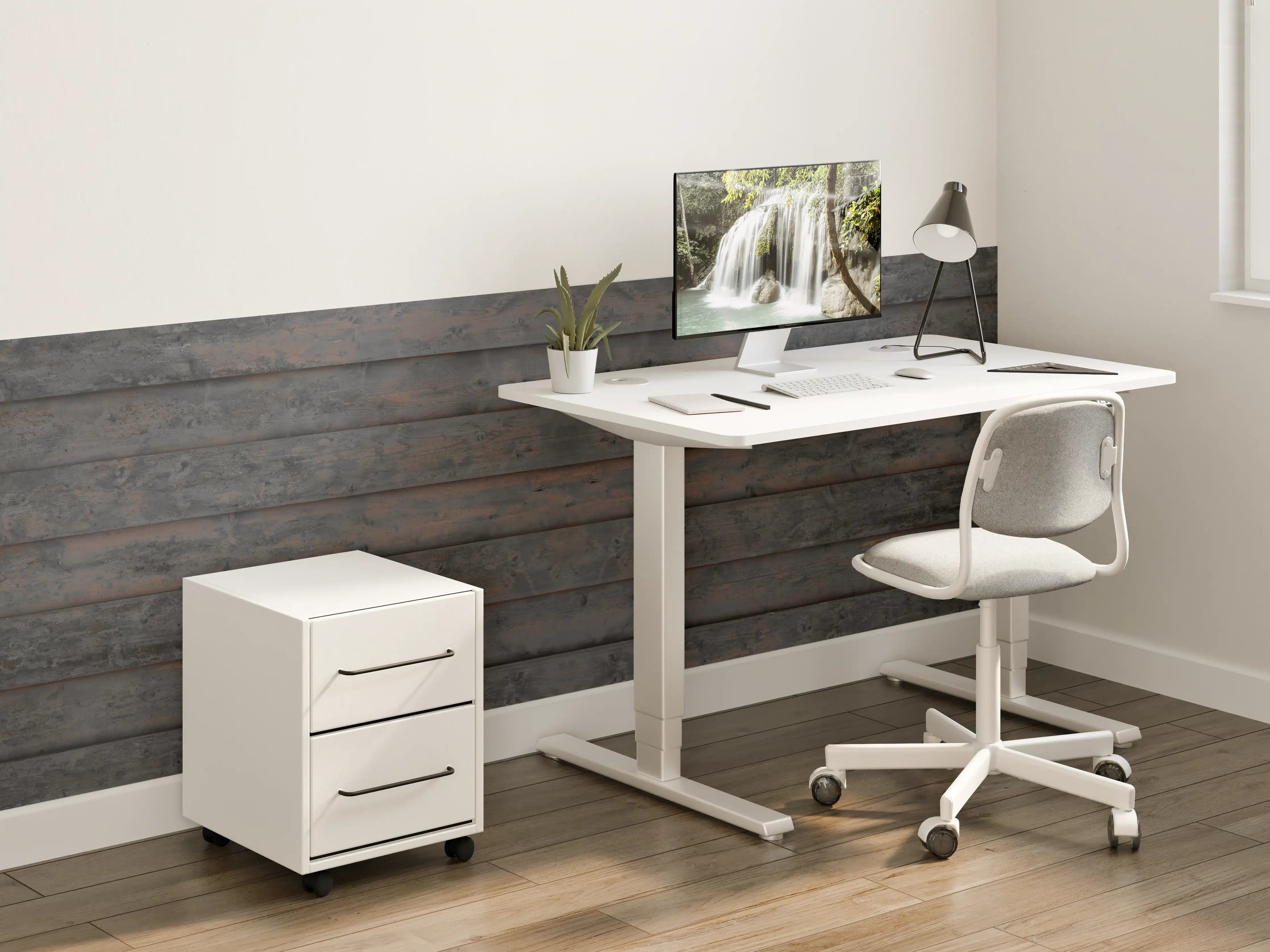 Kinderzimmer Wandgestaltung - Rustikale Holzbohlen in dunklem Braun