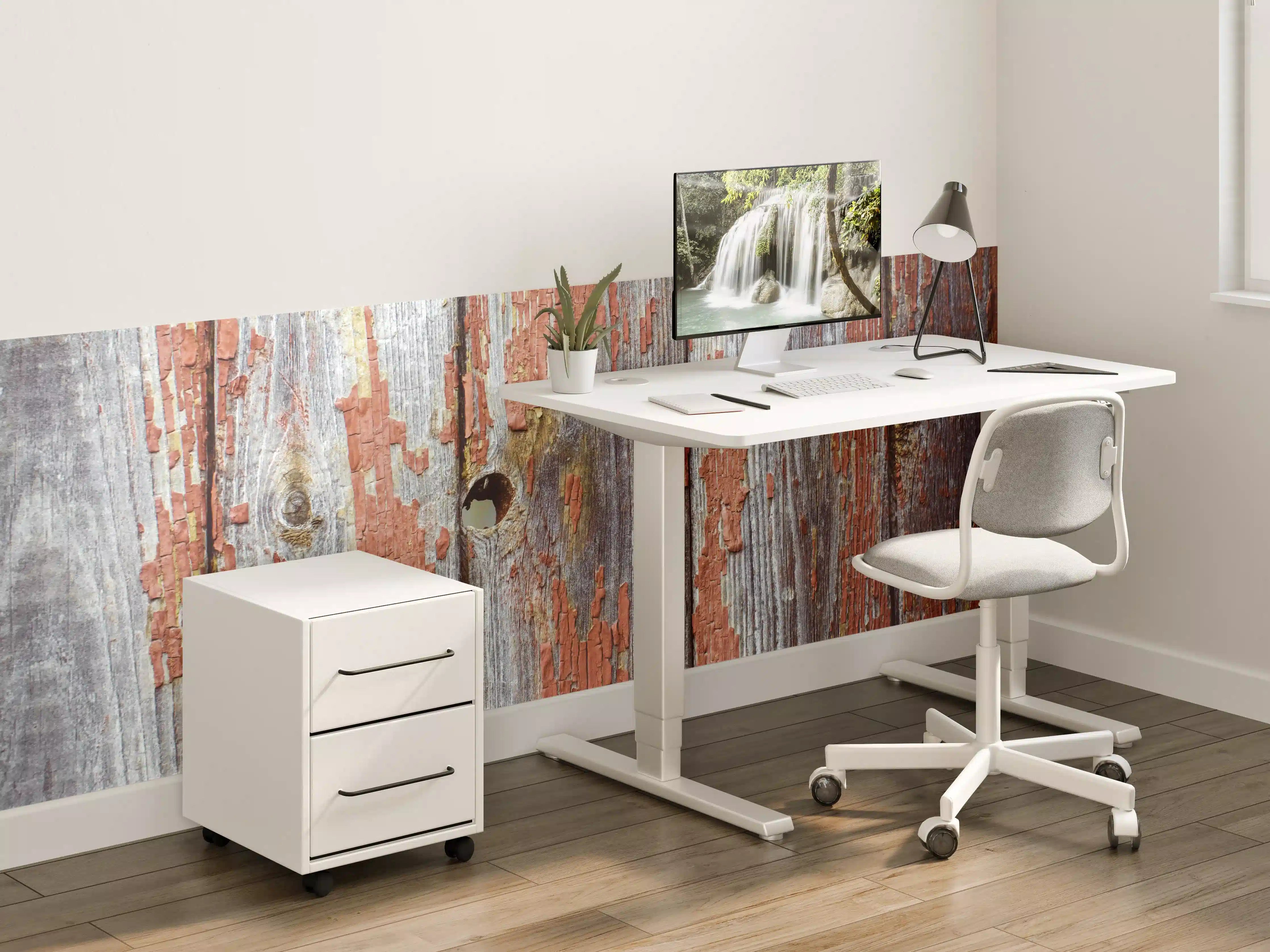 Kinderzimmer Wandgestaltung - Rustikale Holzbretter mit Loch