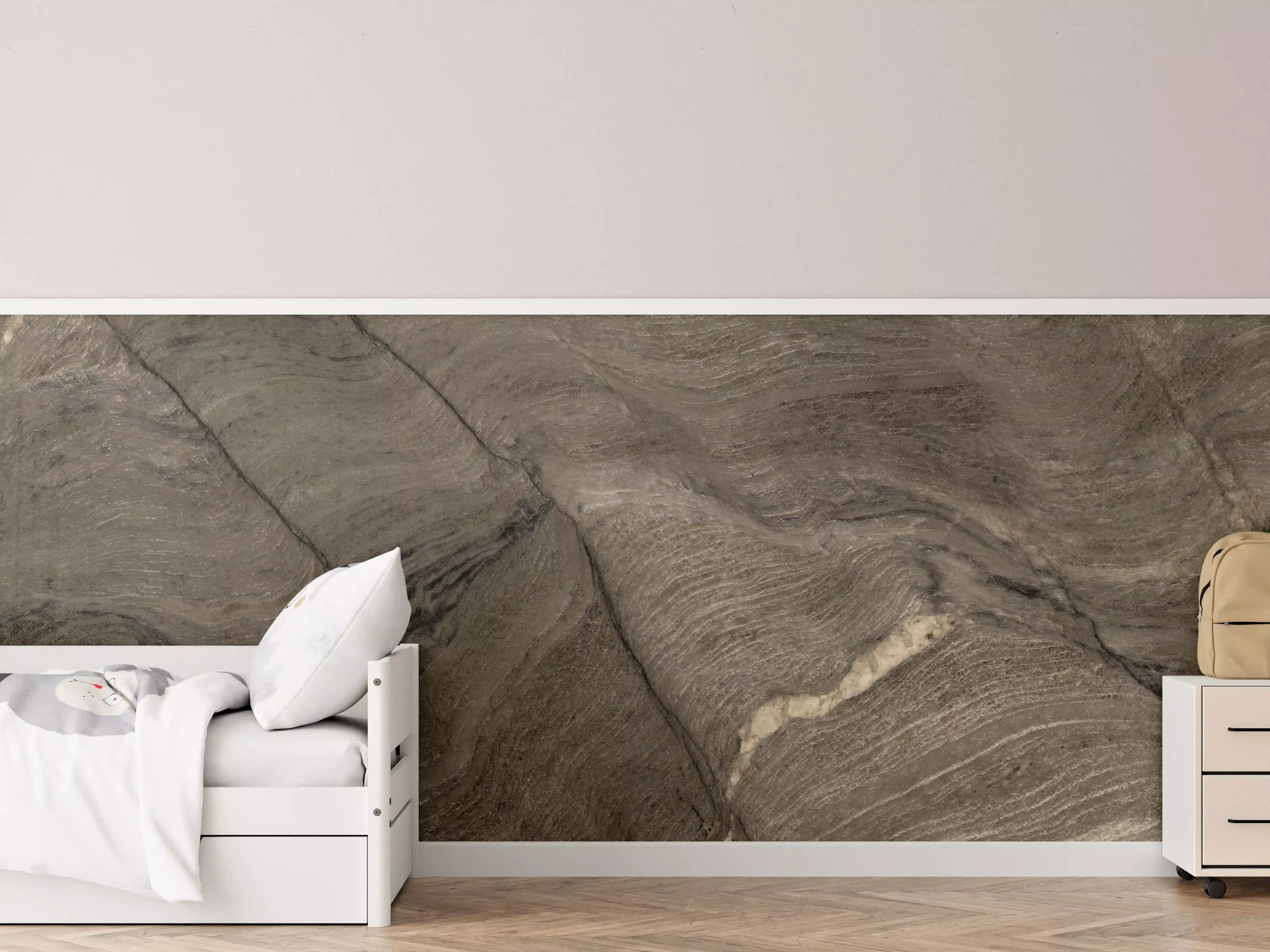 Kinderzimmer Wandgestaltung - Rustikale Marmor Textur