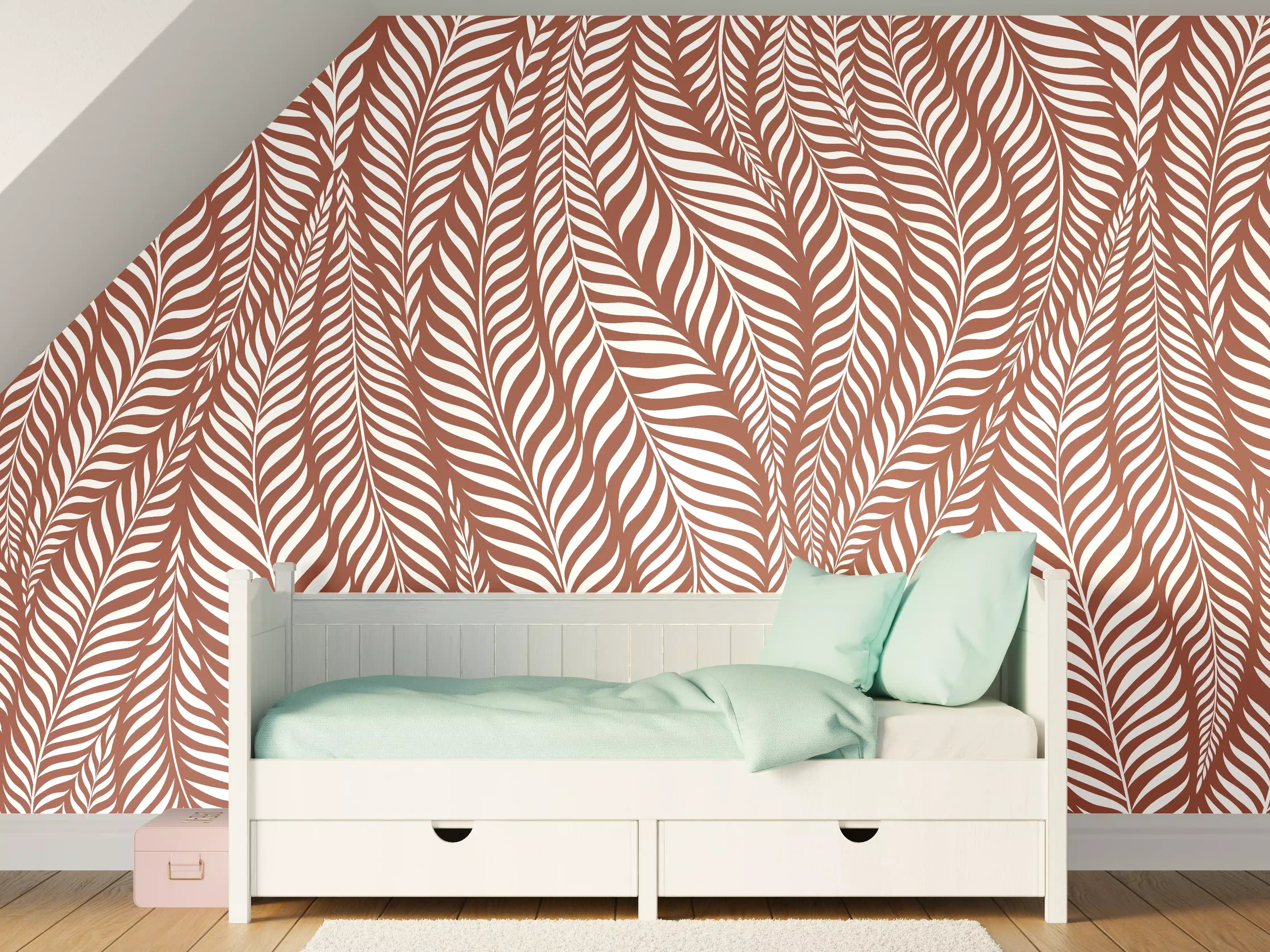 Kinderzimmer Wandgestaltung - Rustikale Rasenmuster