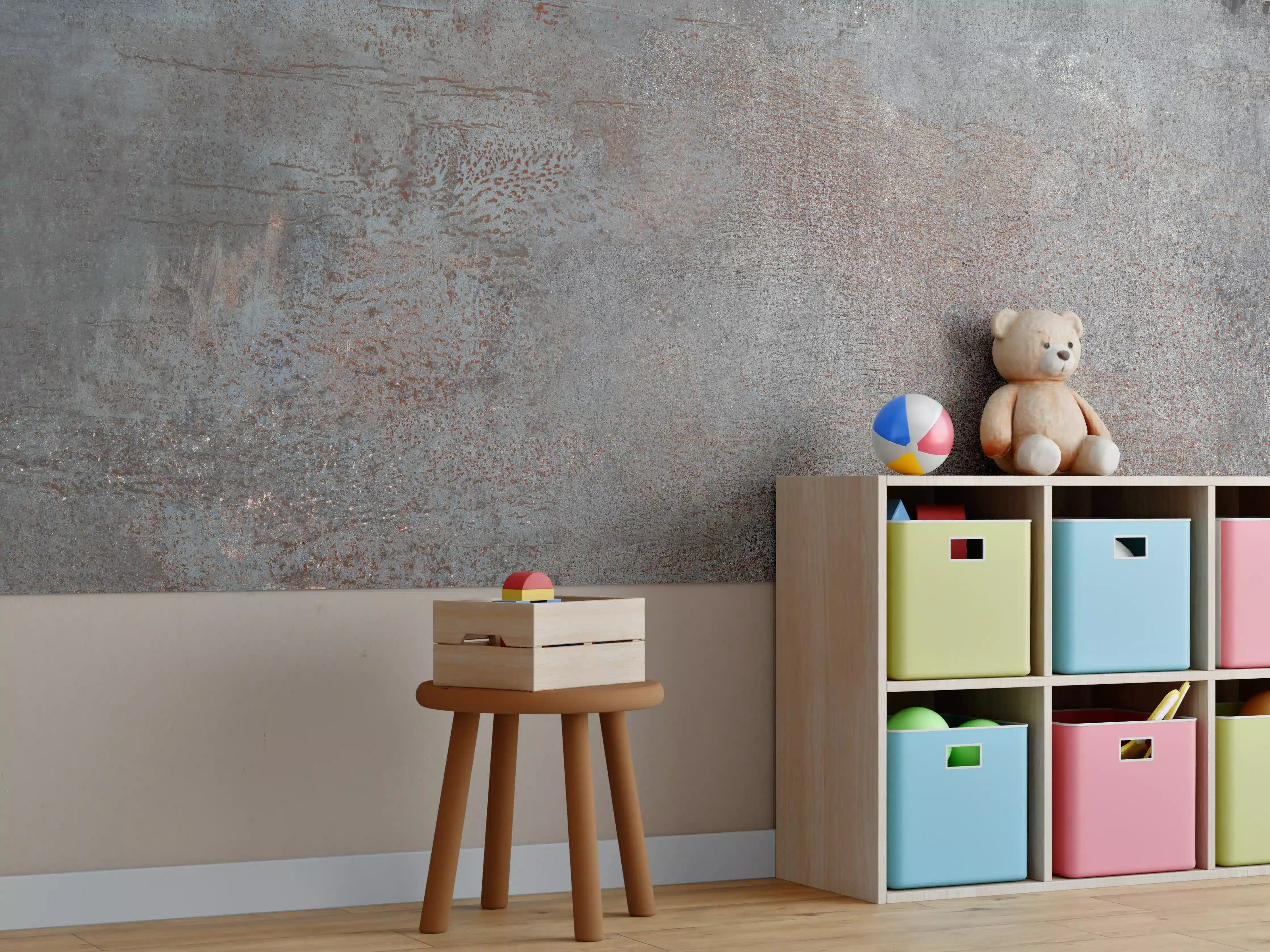 Kinderzimmer Wandgestaltung - Rustikaler Marmor