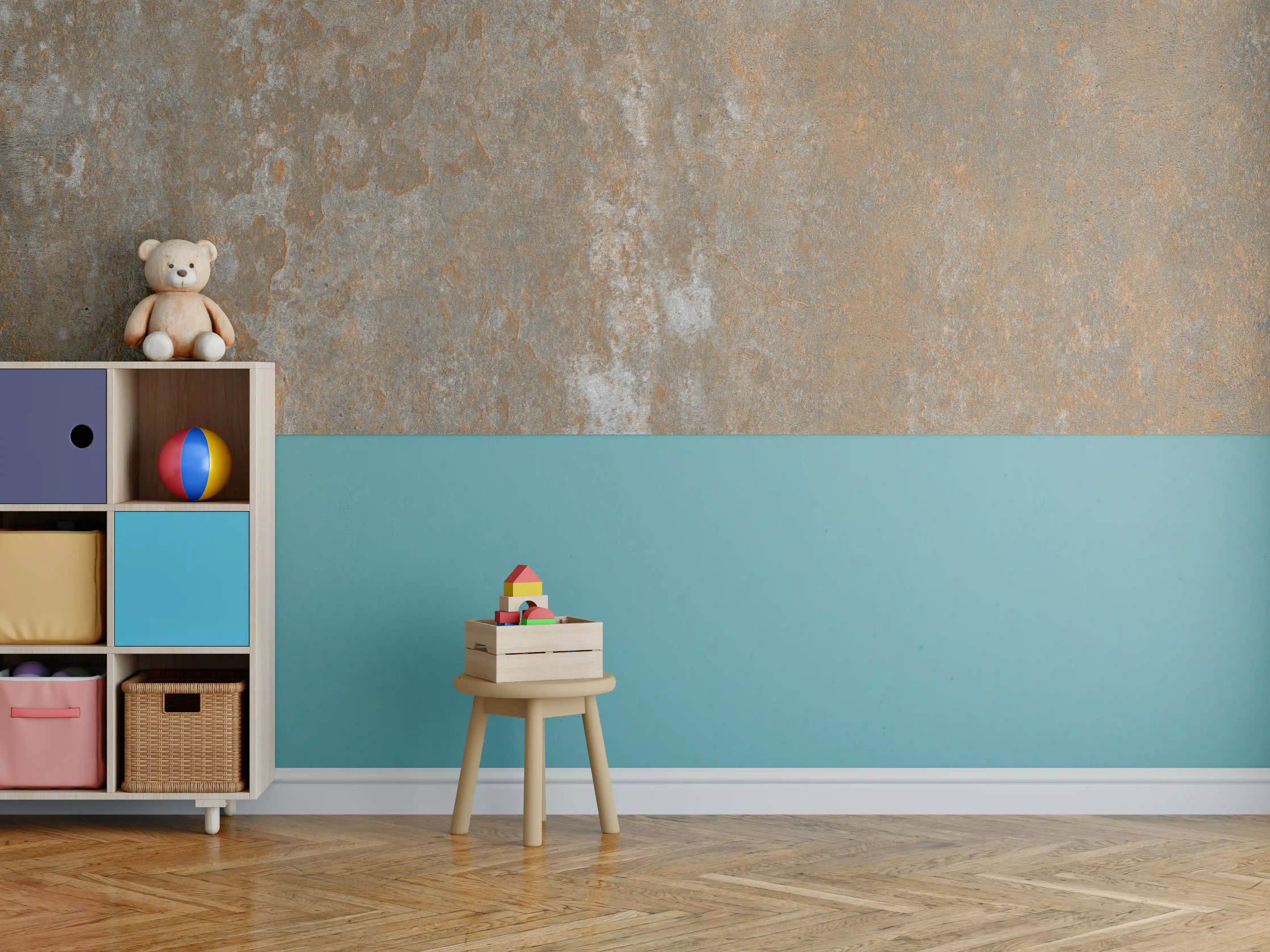 Kinderzimmer Wandgestaltung - Rustikaler Stein Hintergrund