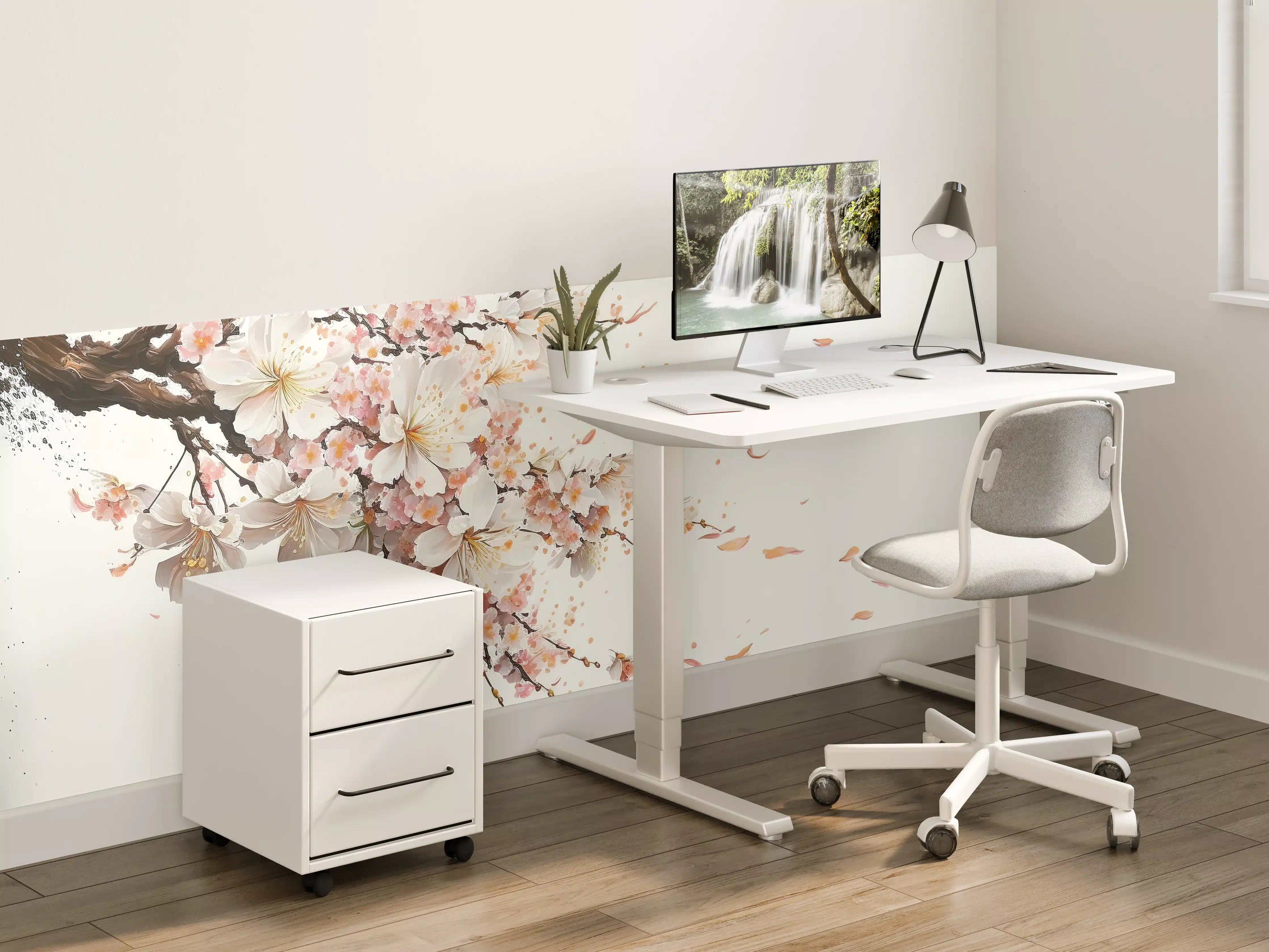 Kinderzimmer Wandgestaltung - Sakura-Kirschblüten-Zweig