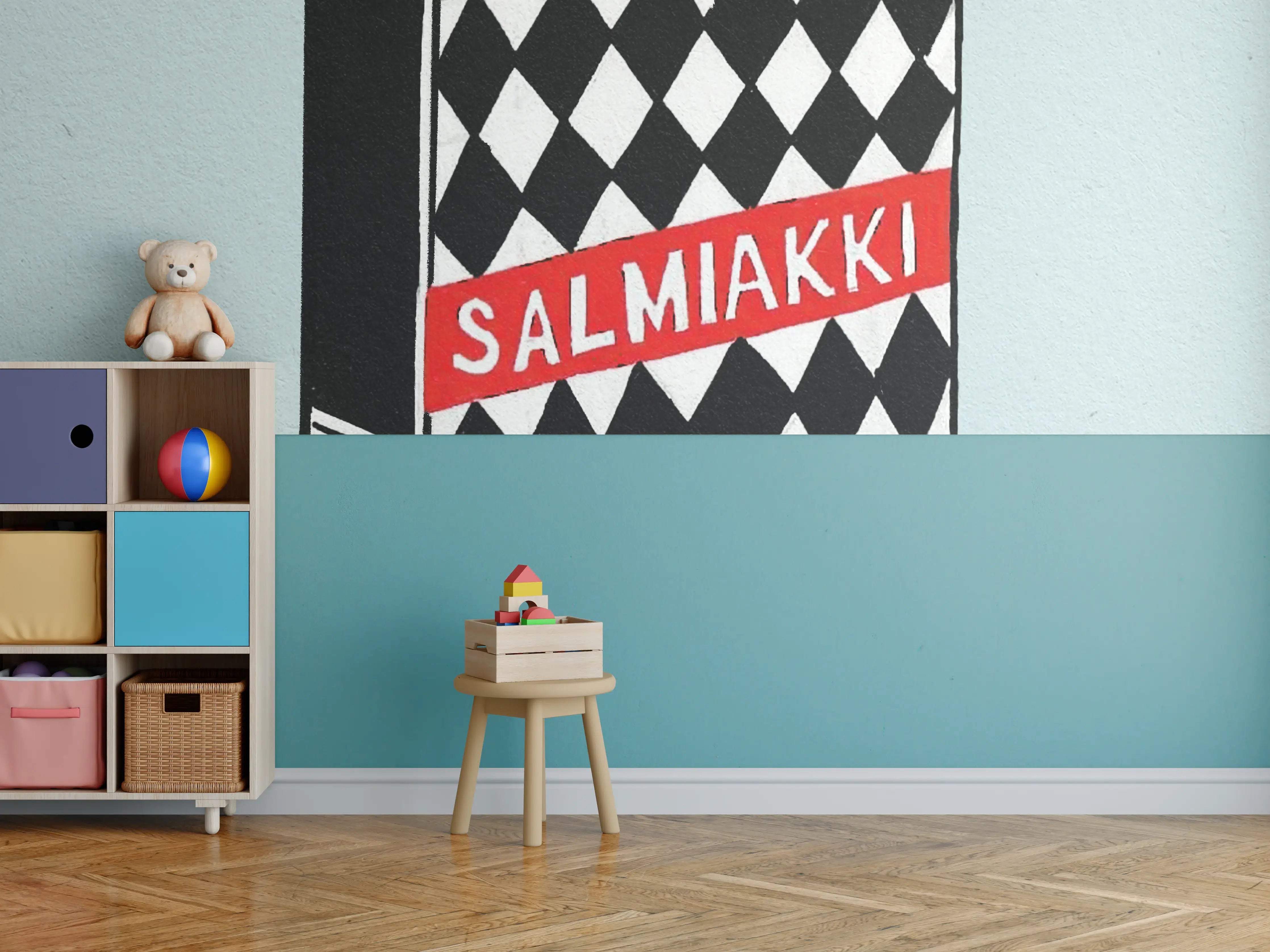 Kinderzimmer Wandgestaltung - Salmiakki Schachtel