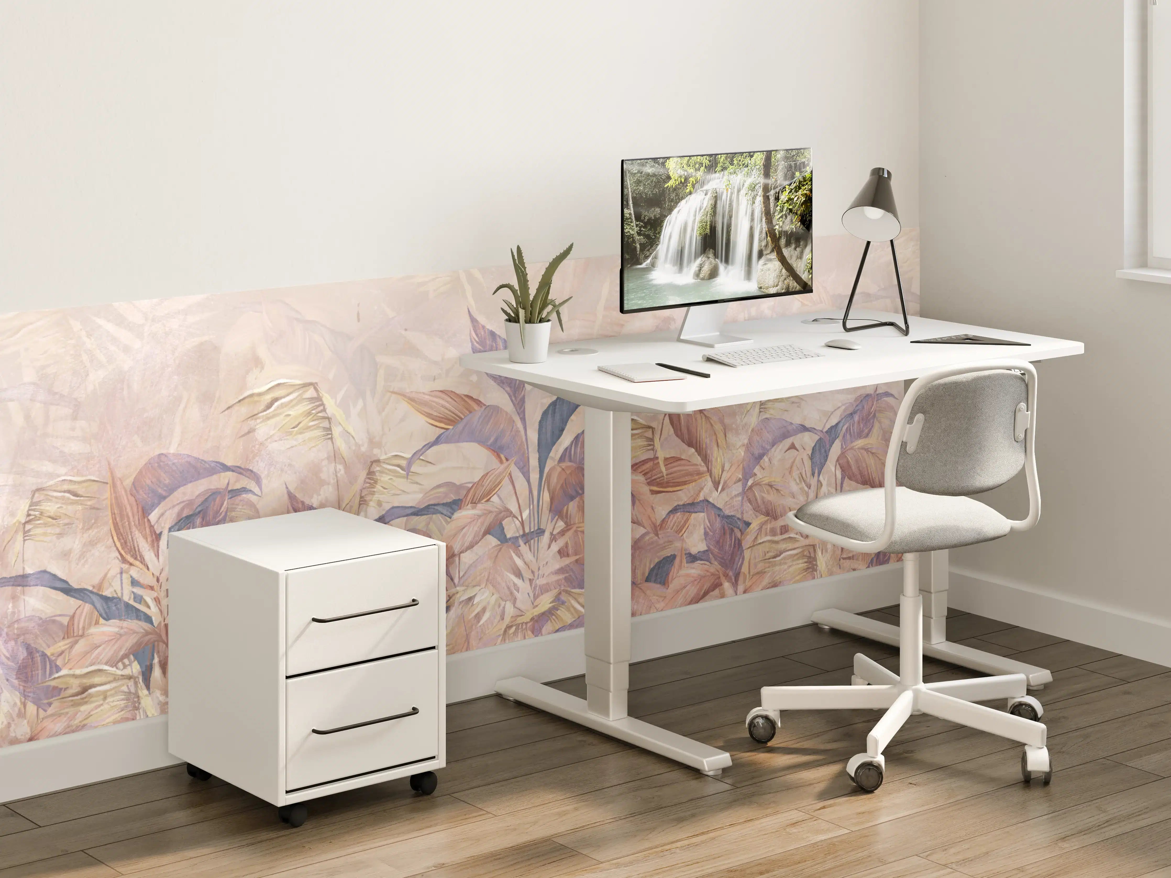 Kinderzimmer Wandgestaltung - Sanfte Pastellfarben Blumengarten