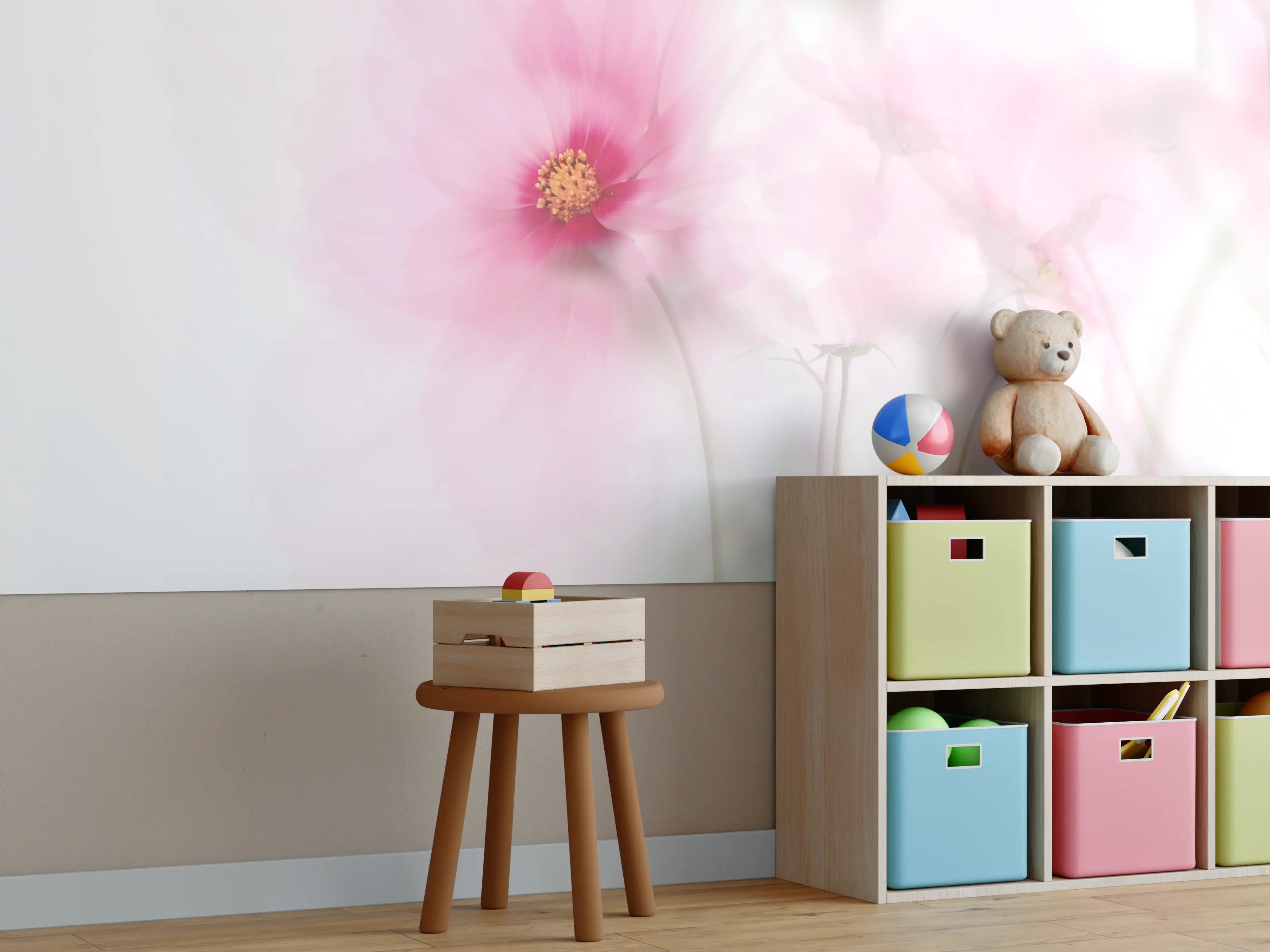 Kinderzimmer Wandgestaltung - Sanfte Pinke Orchidee