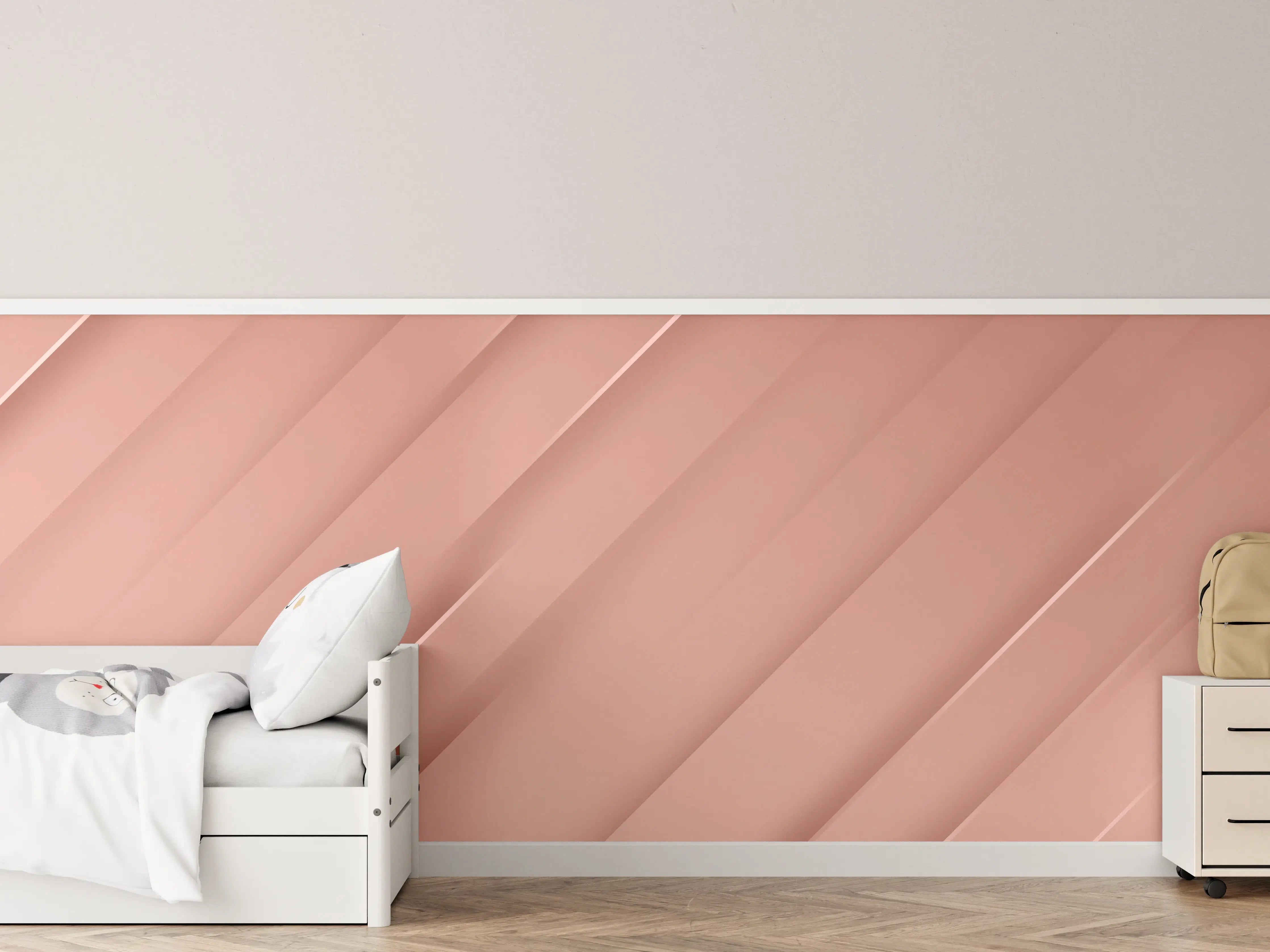 Kinderzimmer Wandgestaltung - Sanfte Rose Gold Textur