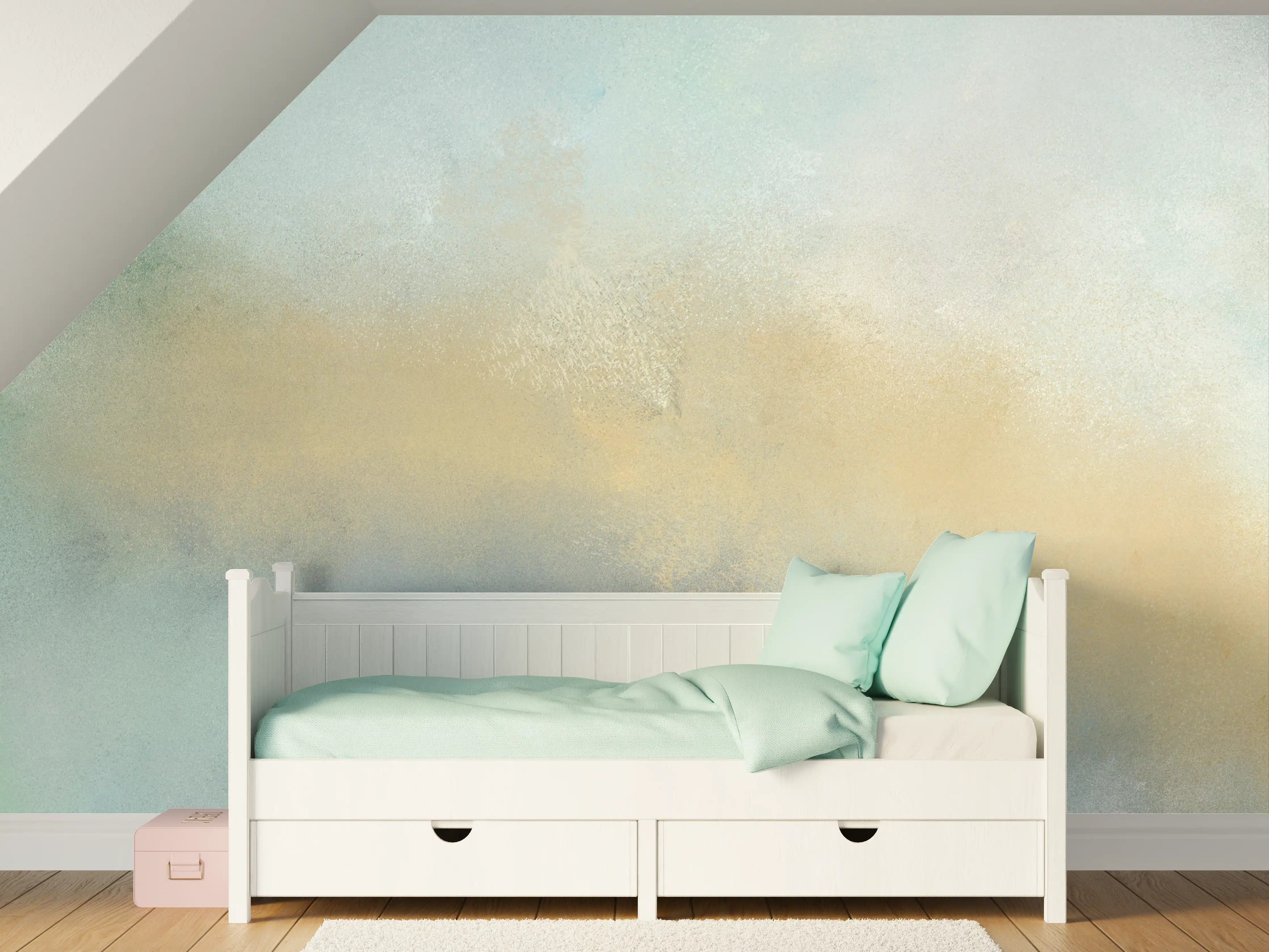 Kinderzimmer Wandgestaltung - Sanfte Wasserfarben im Aquarellstil