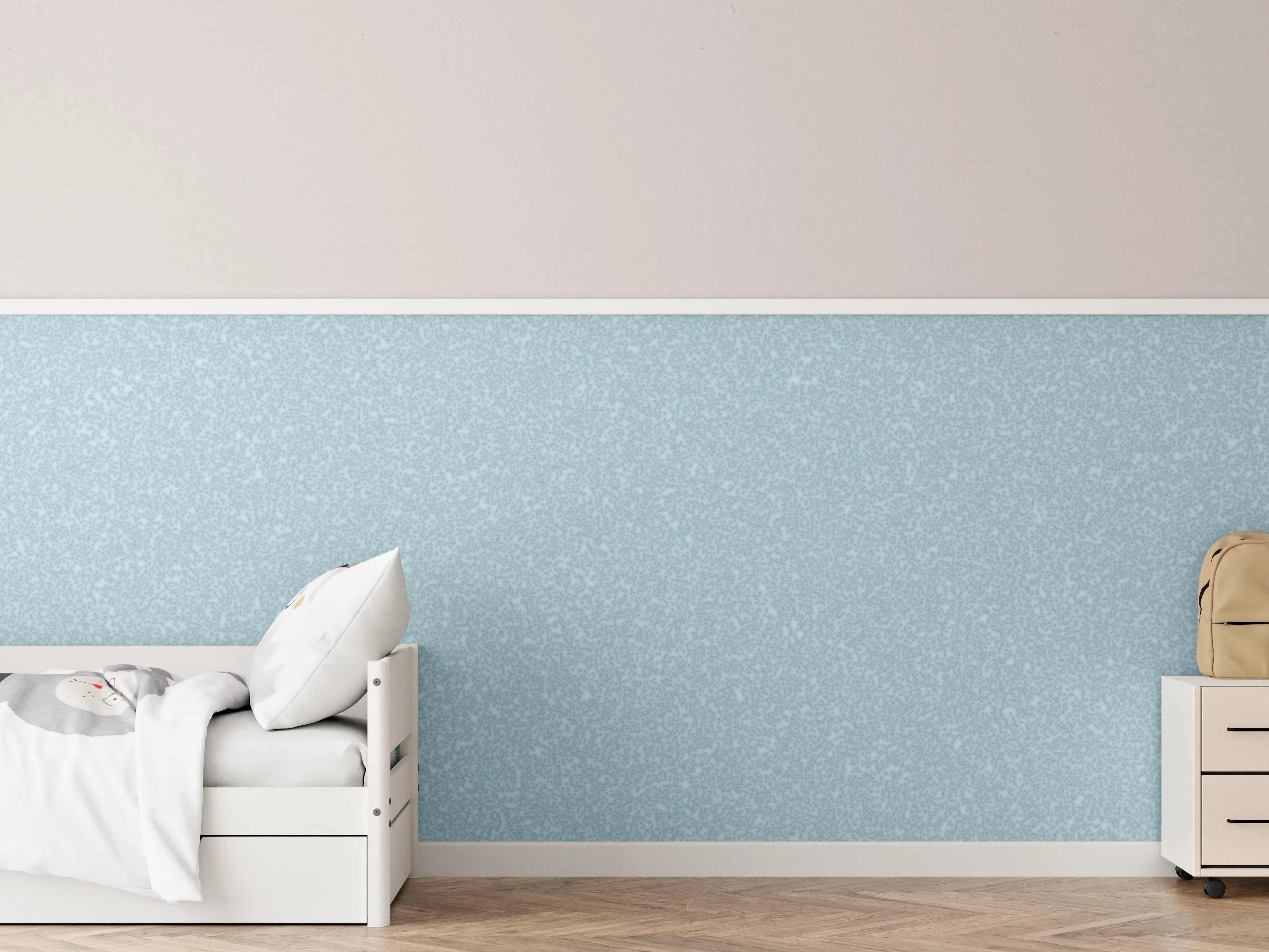 Kinderzimmer Wandgestaltung - Sanfte blaue Textur mit Glitter-Effekt