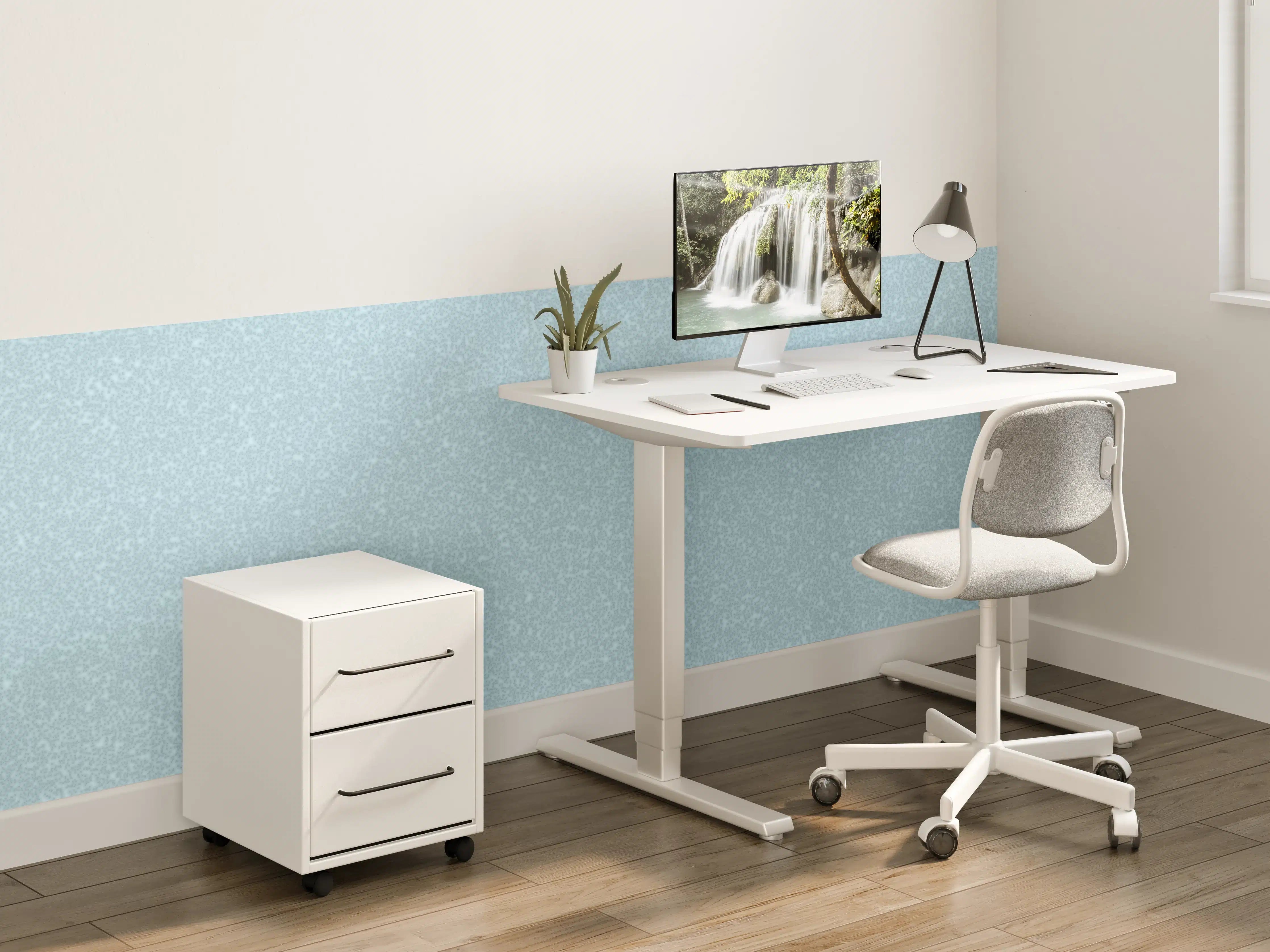 Kinderzimmer Wandgestaltung - Sanfte blaue Textur mit Glitter-Effekt