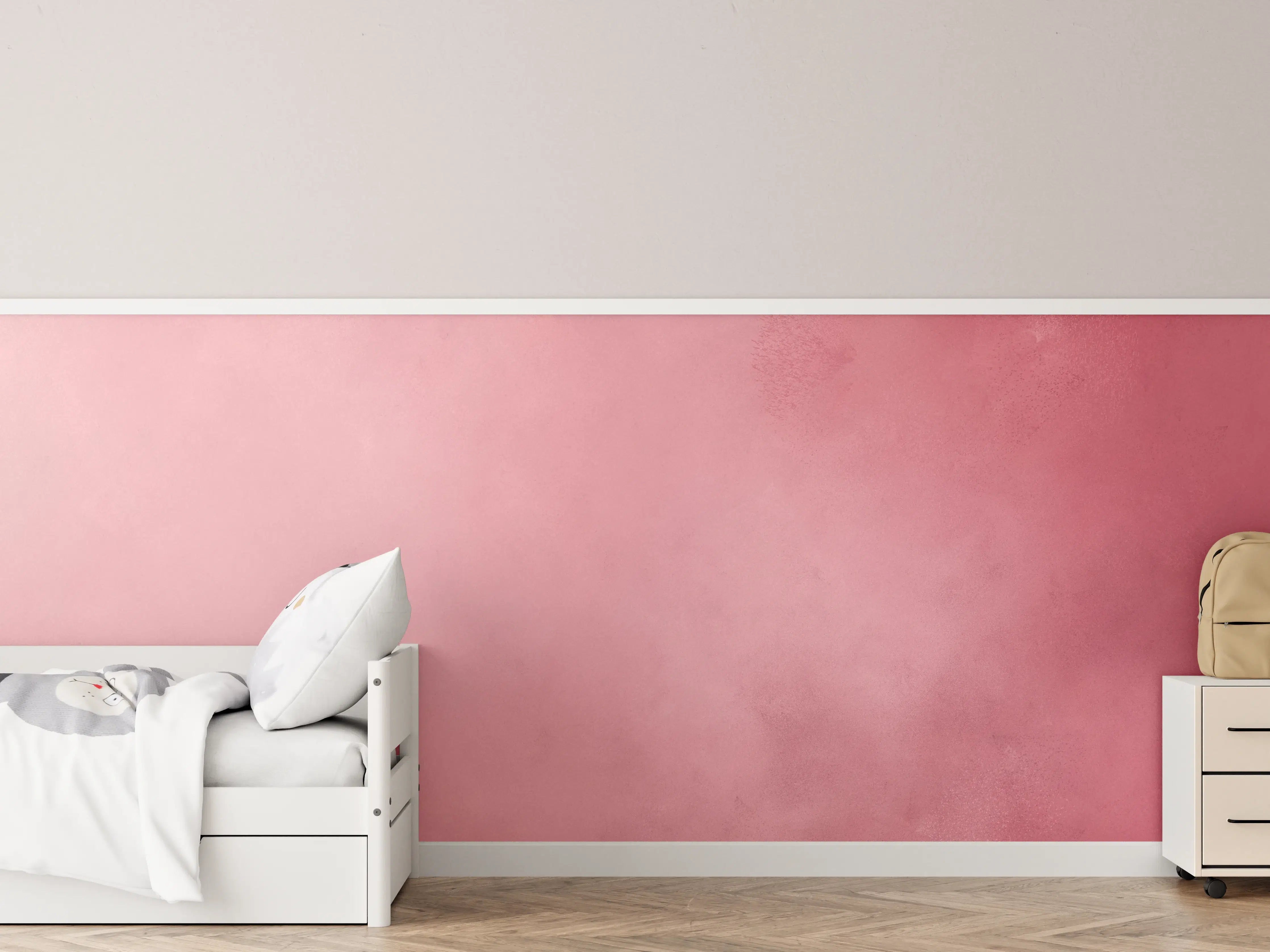 Kinderzimmer Wandgestaltung - Sanfter Rosé-Aquarellhintergrund