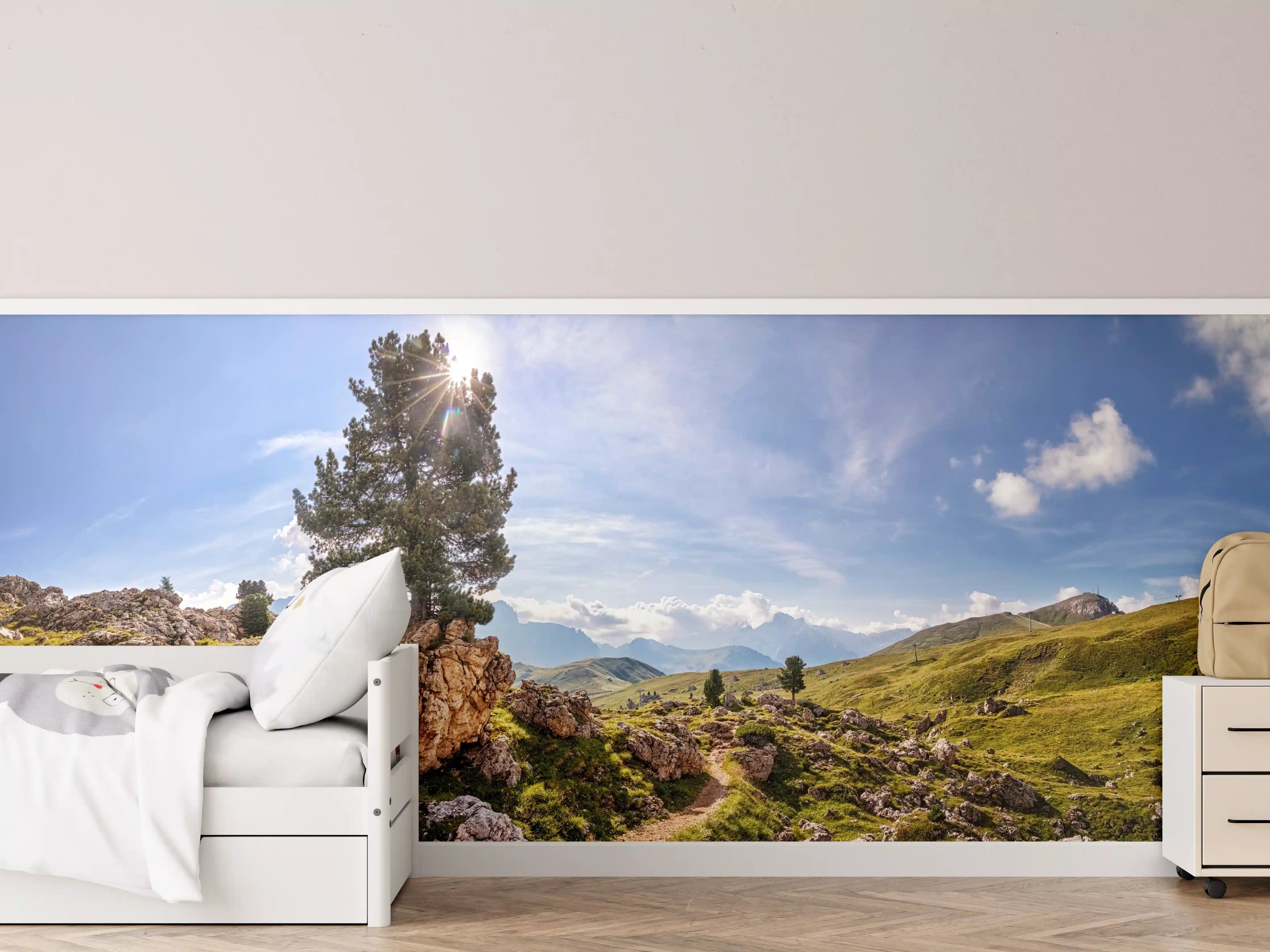 Kinderzimmer Wandgestaltung - Schmaler Weg um den Langkofel