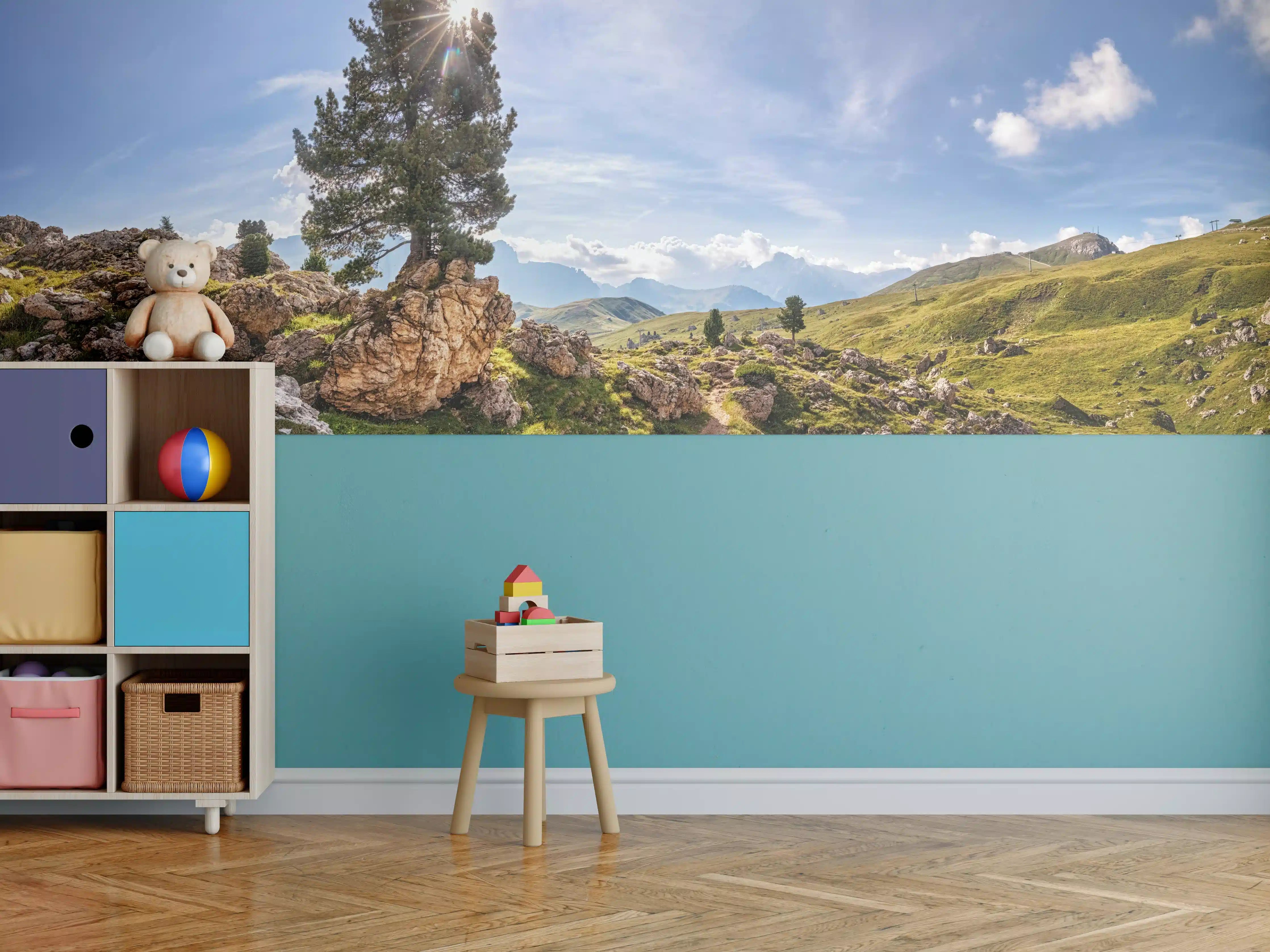 Kinderzimmer Wandgestaltung - Schmaler Weg um den Langkofel