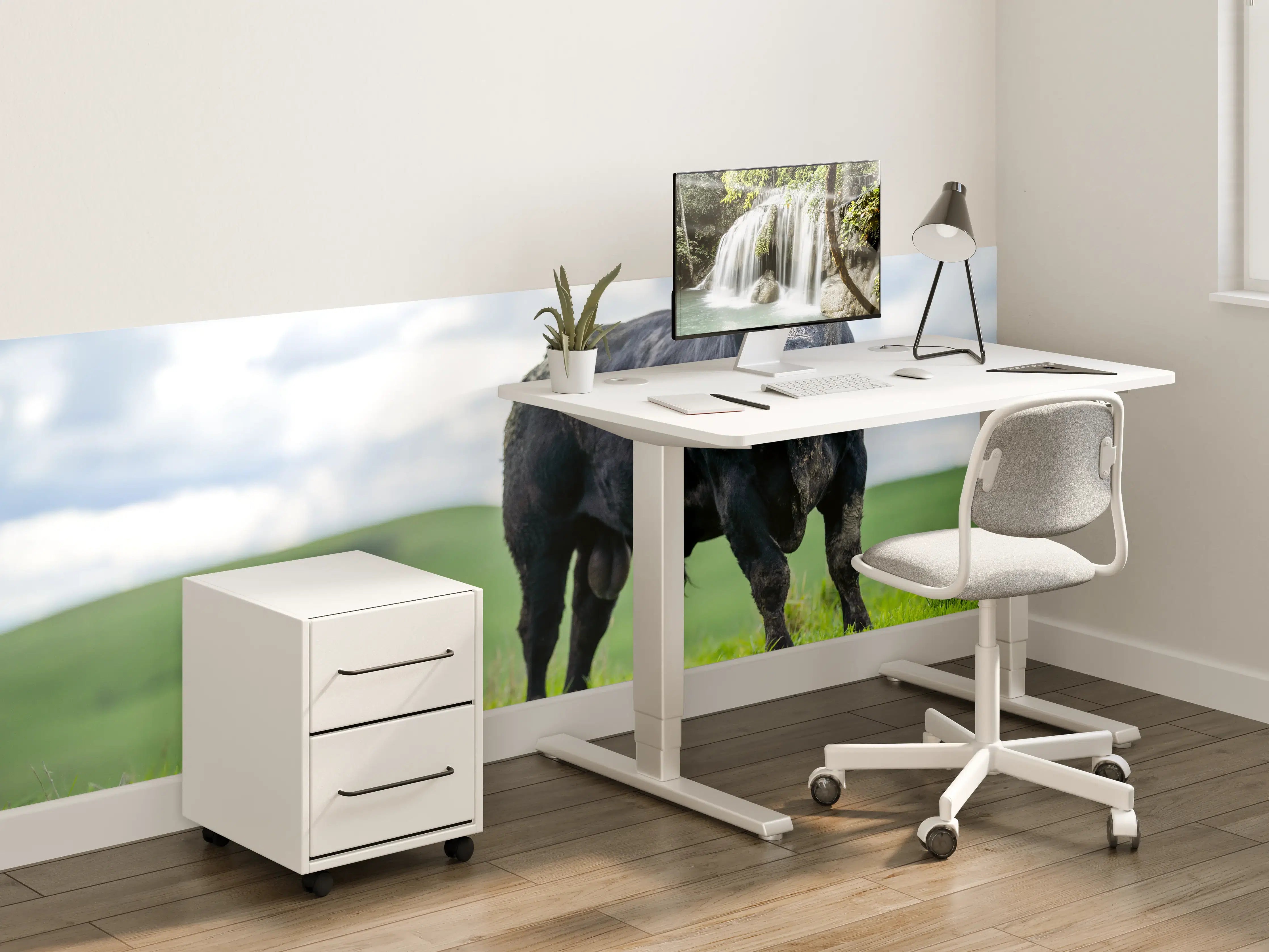 Kinderzimmer Wandgestaltung - Schmutziger Aberdeen Angus