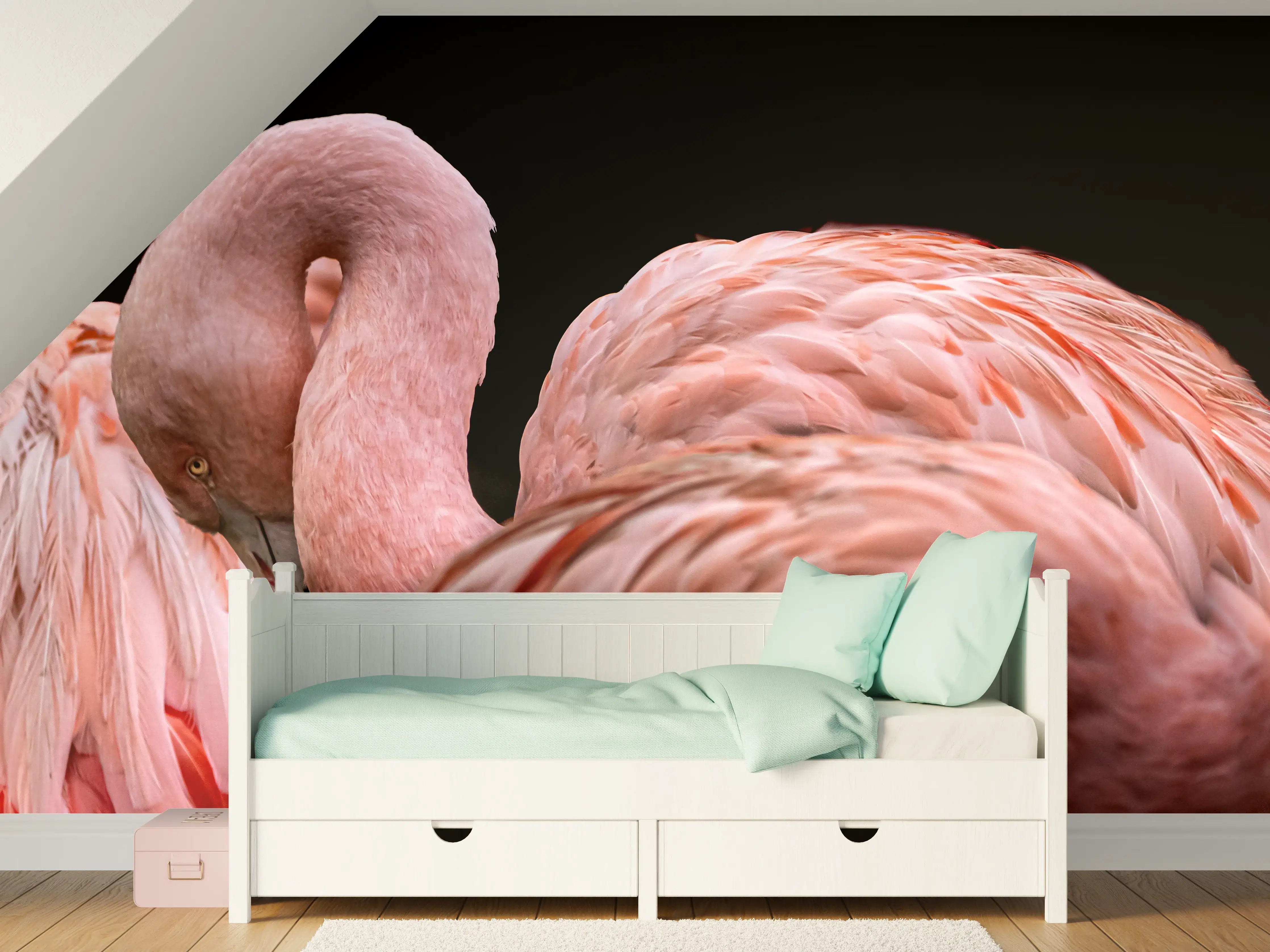 Kinderzimmer Wandgestaltung - Schnappschuss eines Flamingo