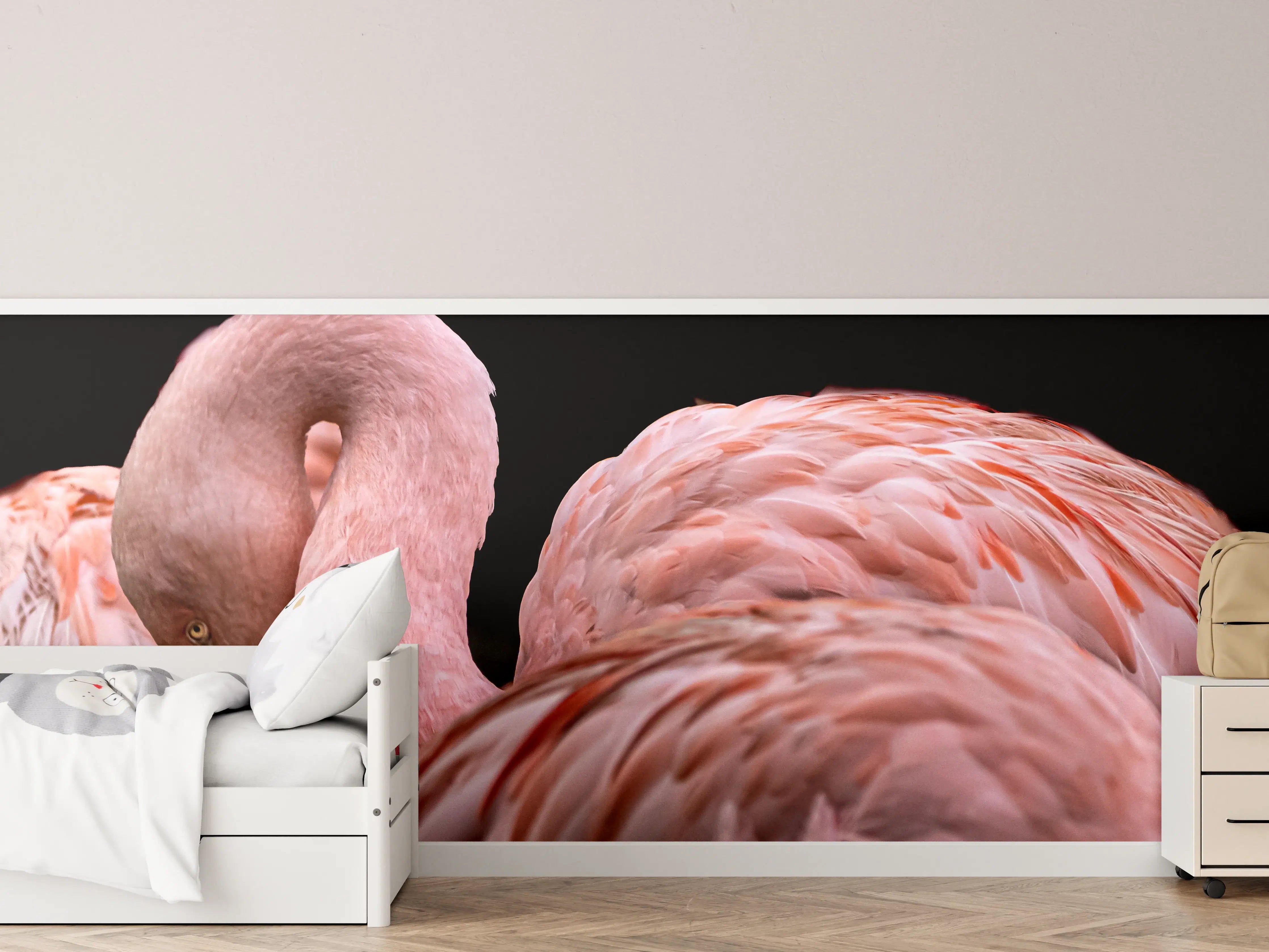 Kinderzimmer Wandgestaltung - Schnappschuss eines Flamingo