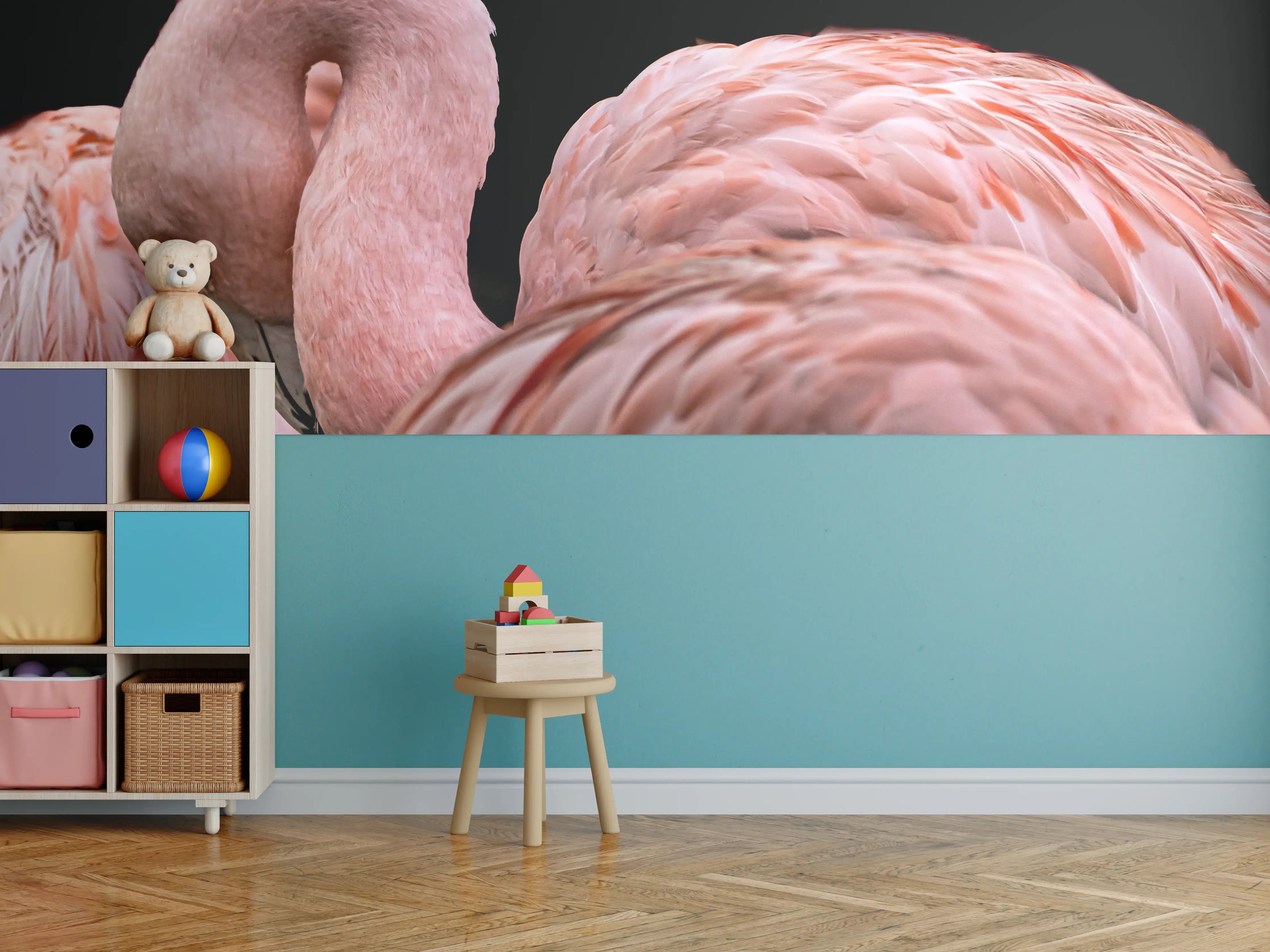 Kinderzimmer Wandgestaltung - Schnappschuss eines Flamingo