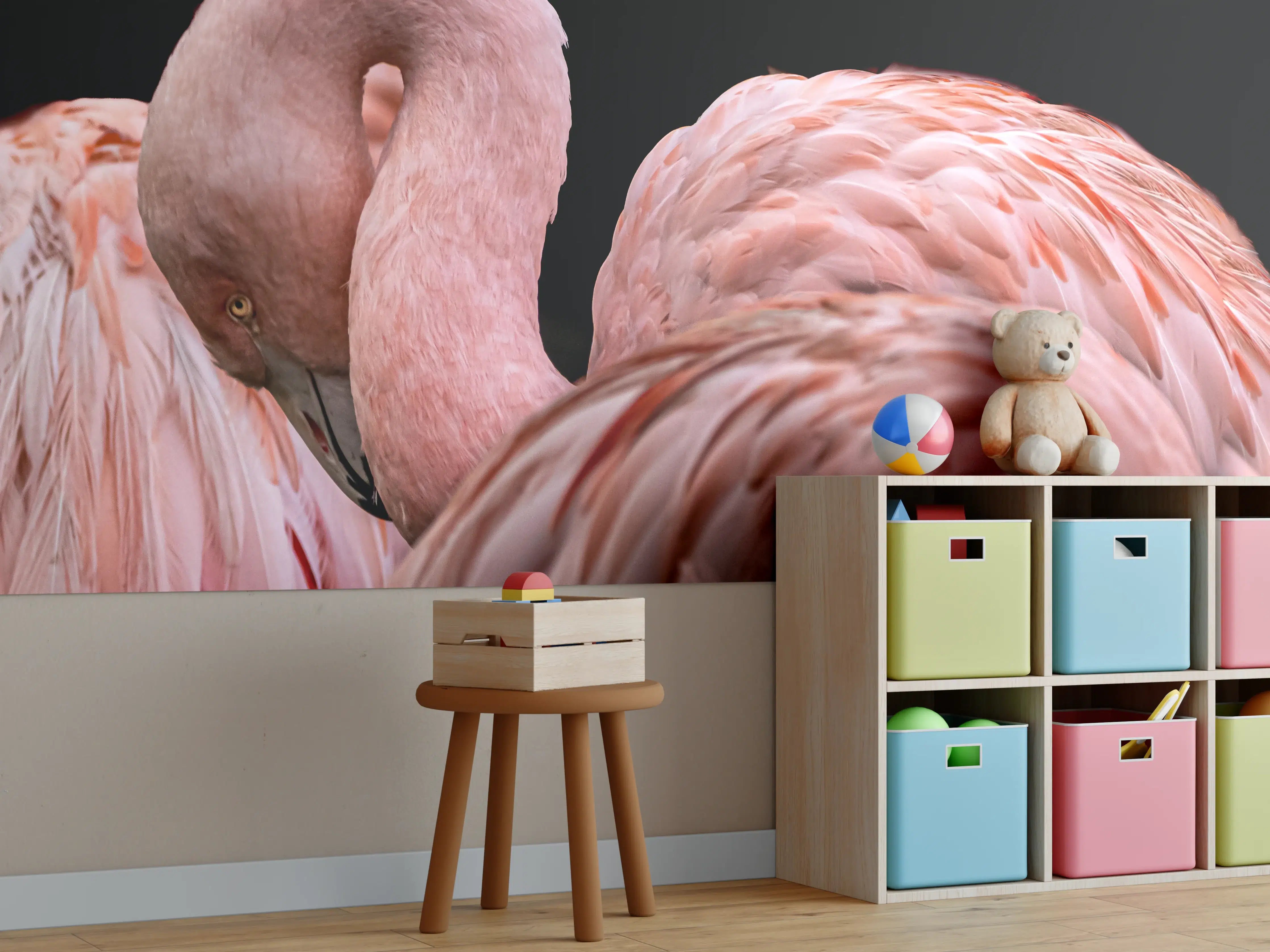 Kinderzimmer Wandgestaltung - Schnappschuss eines Flamingo
