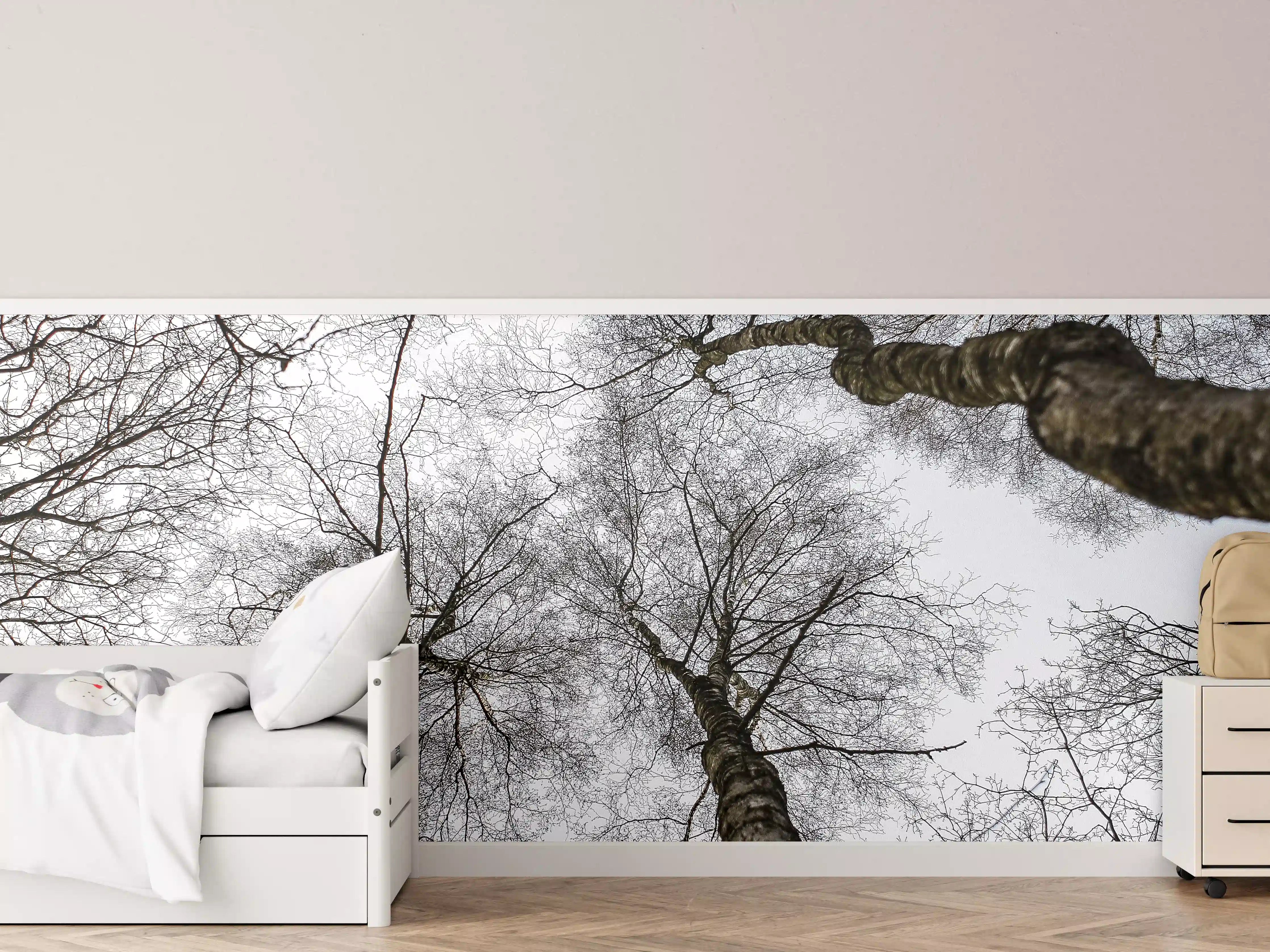 Kinderzimmer Wandgestaltung - Schnee Wald