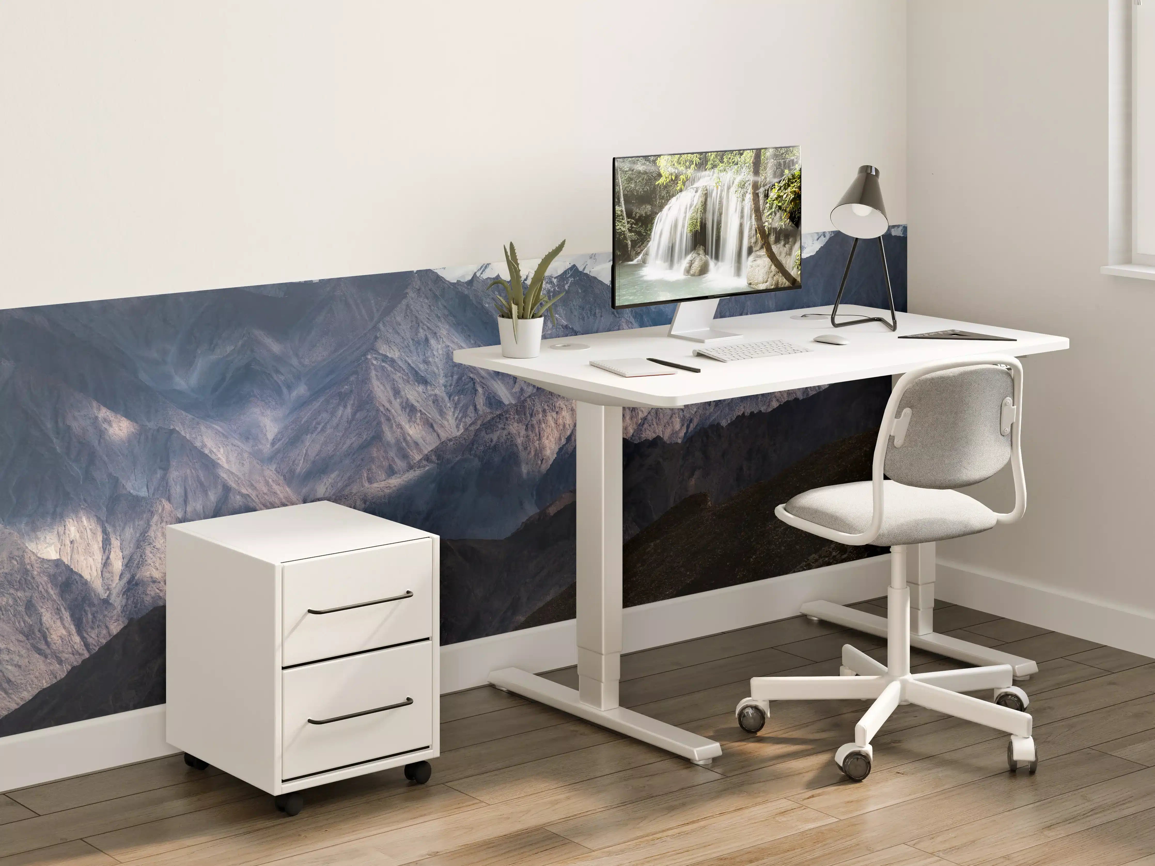 Kinderzimmer Wandgestaltung - Schneebedeckte Bergspitzen Panorama