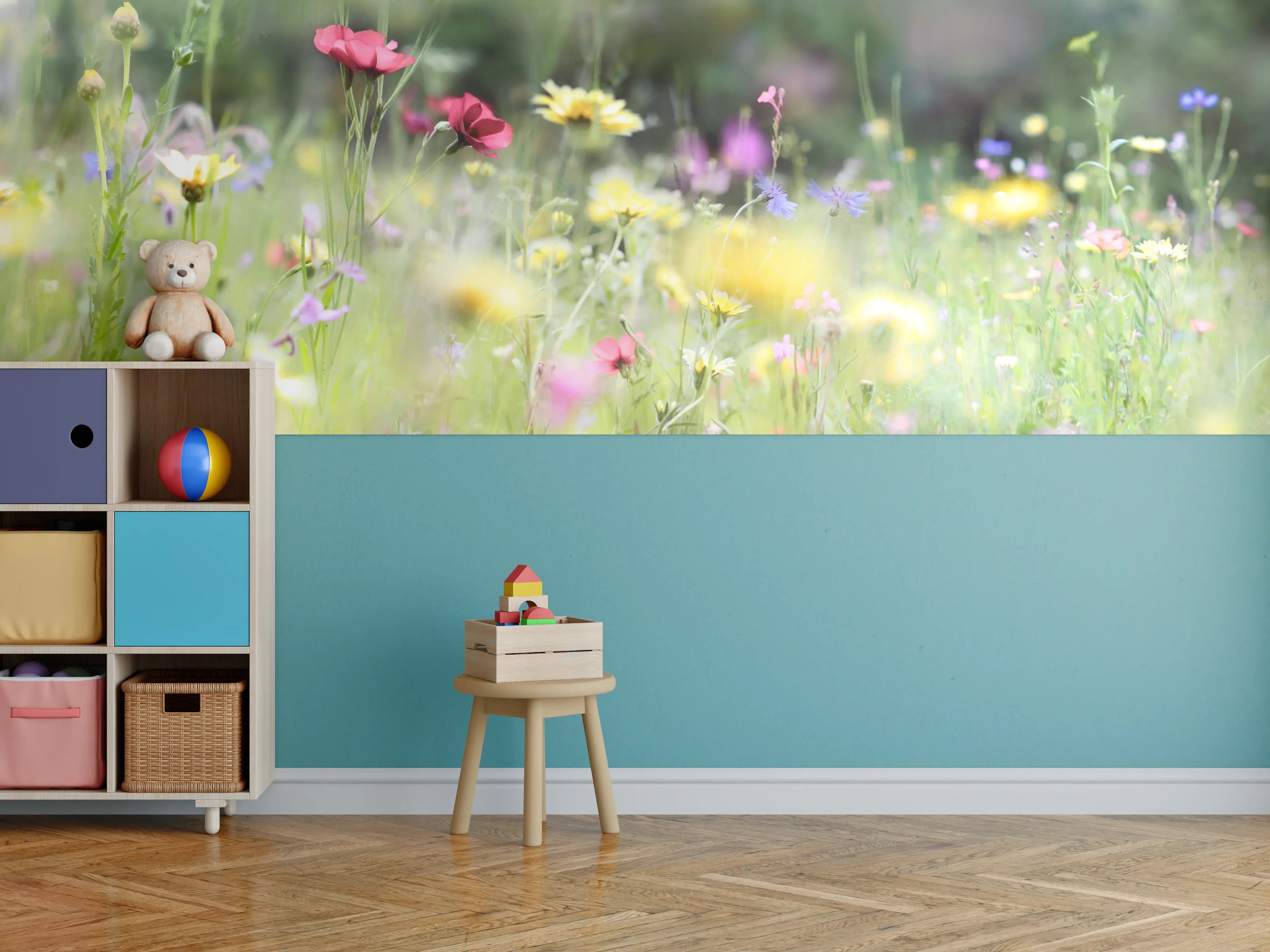 Kinderzimmer Wandgestaltung - Schöne Wildblumenwiese