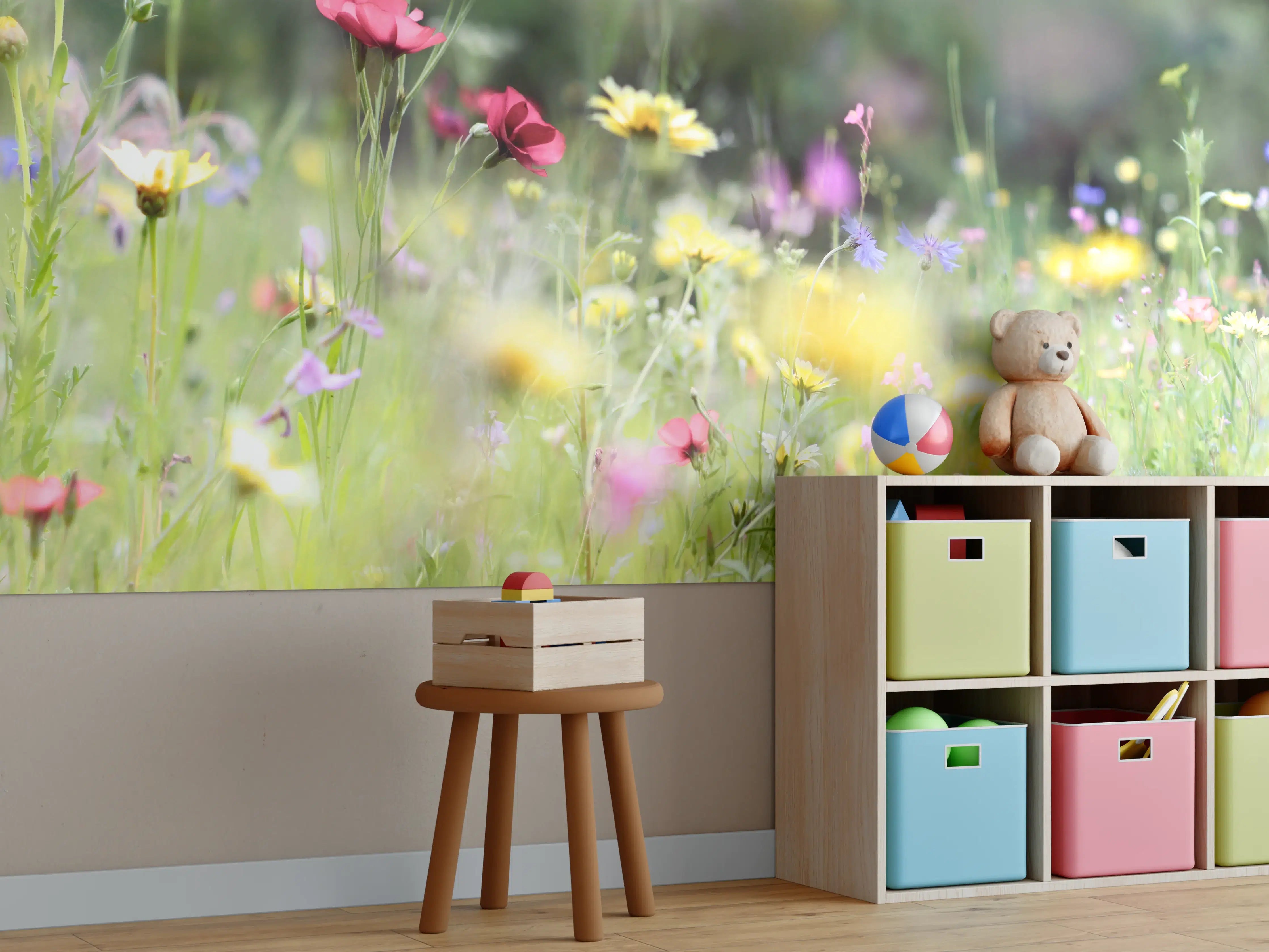 Kinderzimmer Wandgestaltung - Schöne Wildblumenwiese