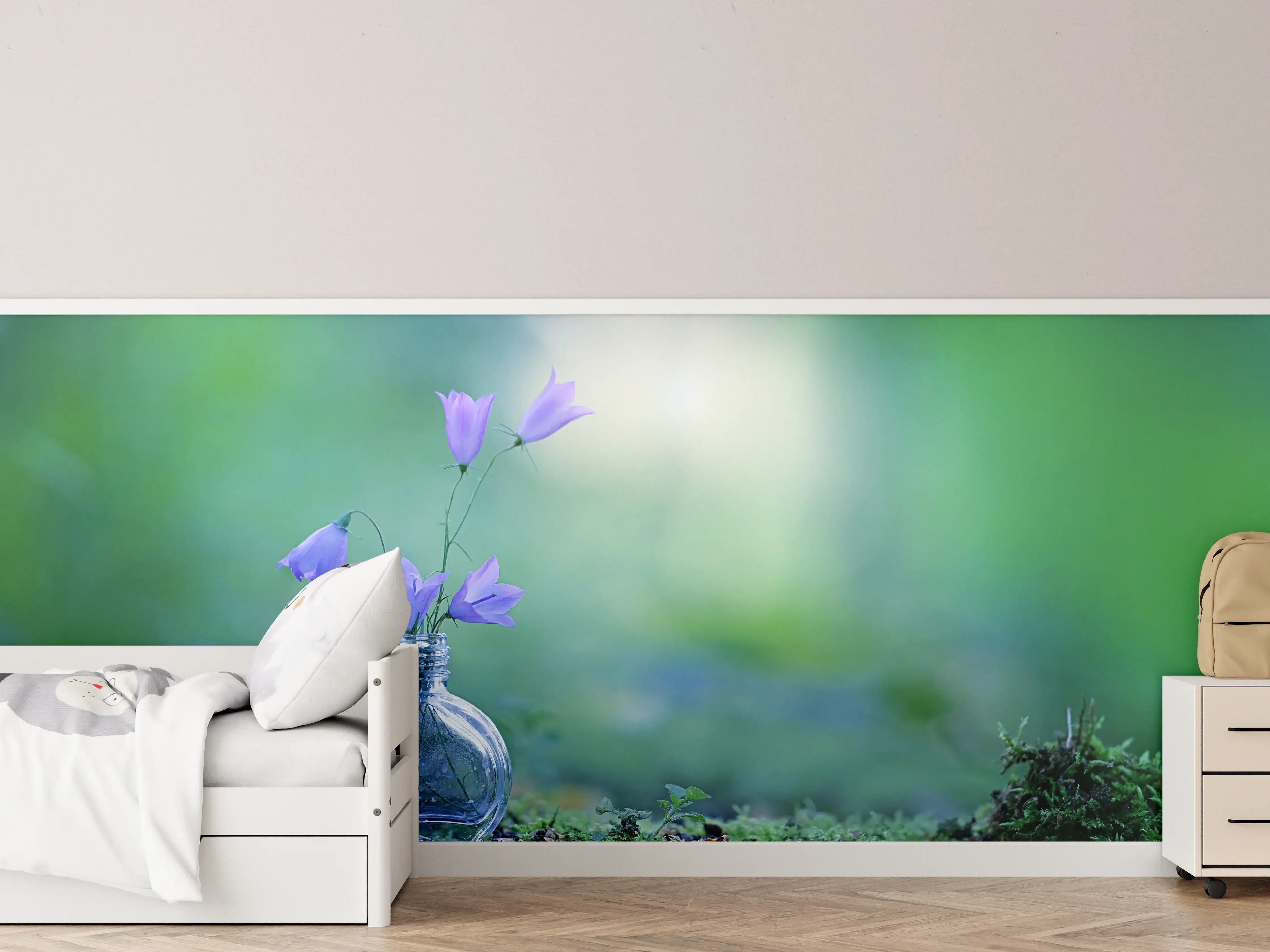 Kinderzimmer Wandgestaltung - Schöne campanula Blumen