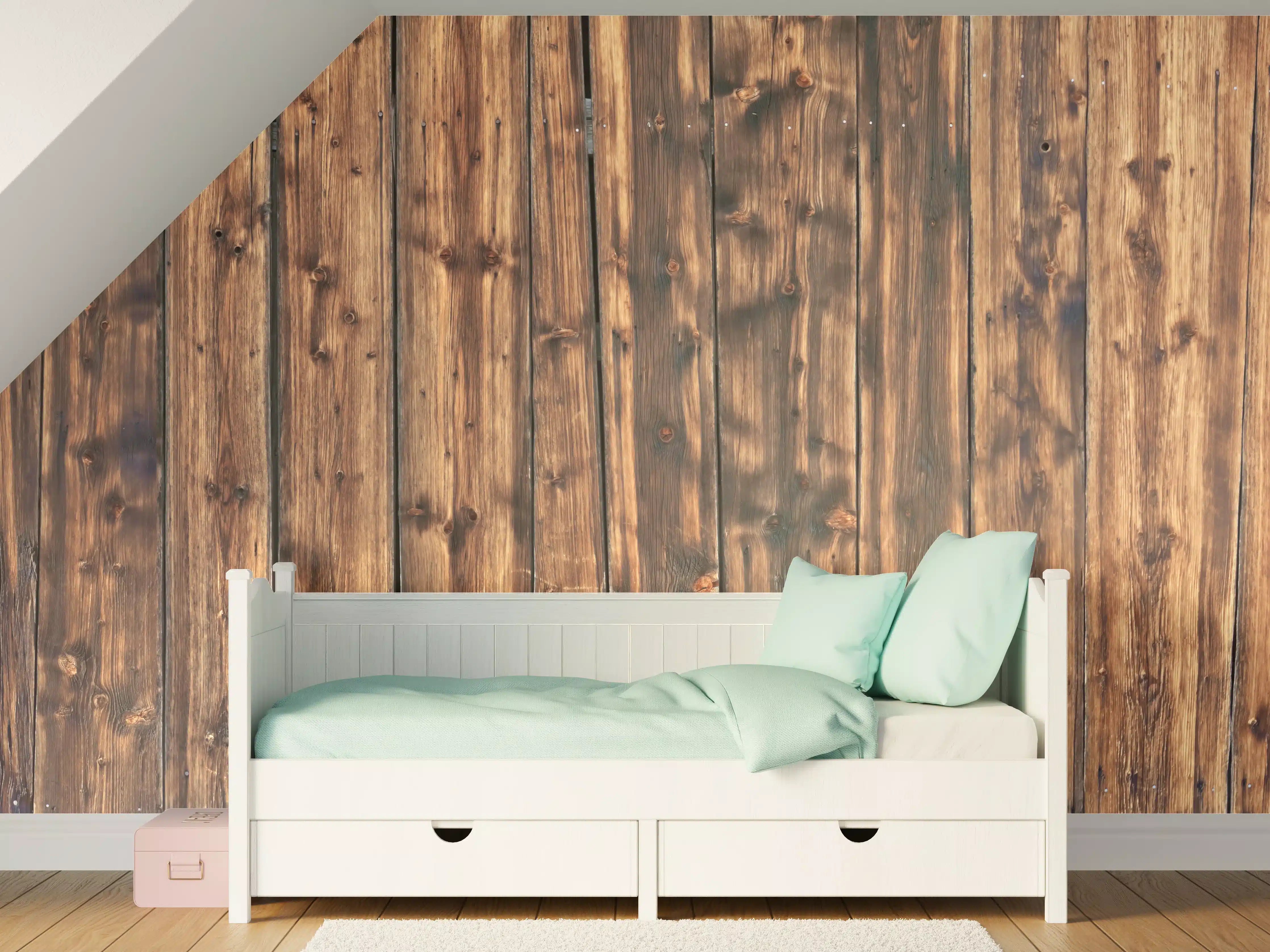 Kinderzimmer Wandgestaltung - Schöne verwitterte Hüttenwand