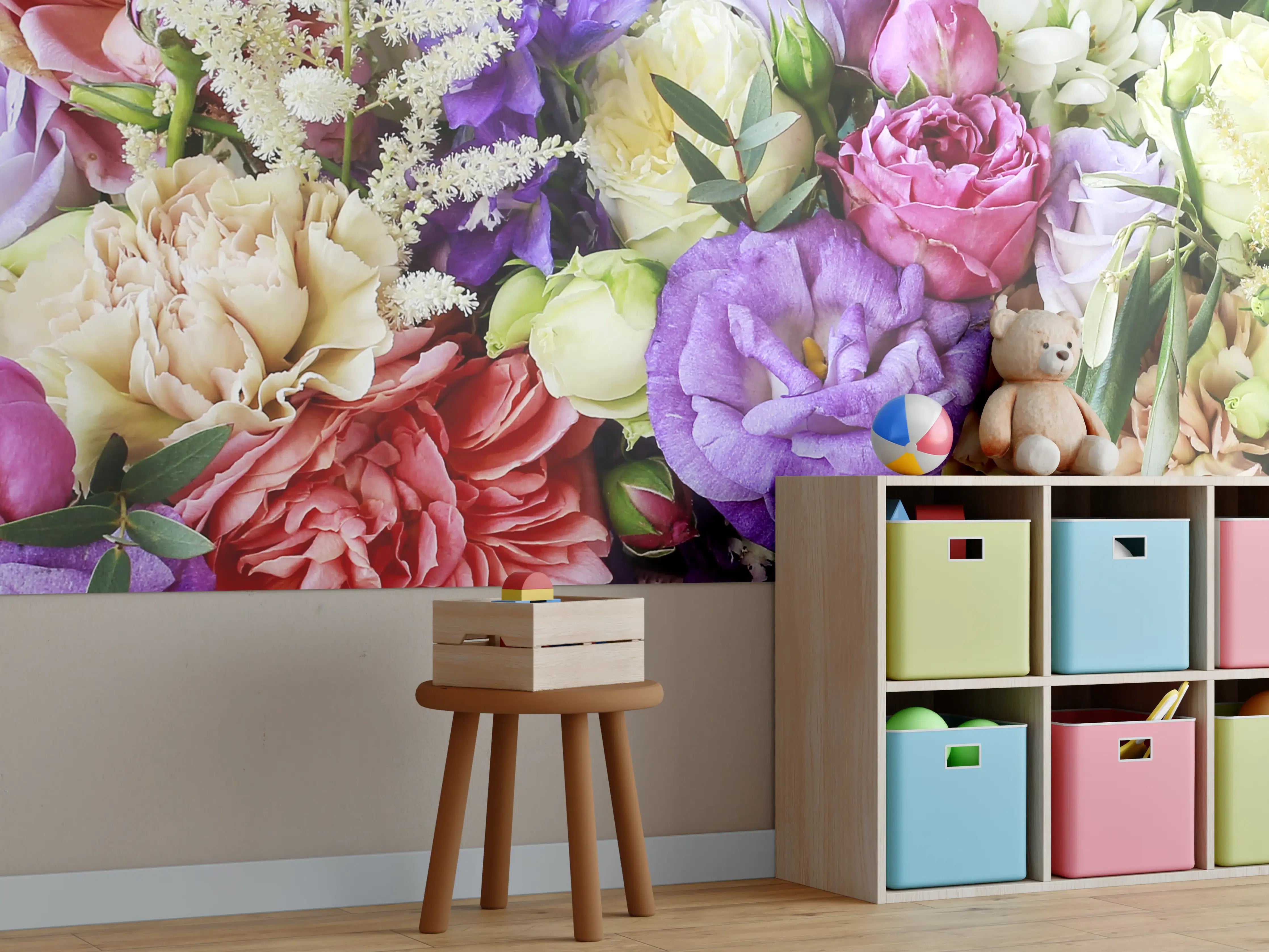 Kinderzimmer Wandgestaltung - Schöner Blumenstrauß
