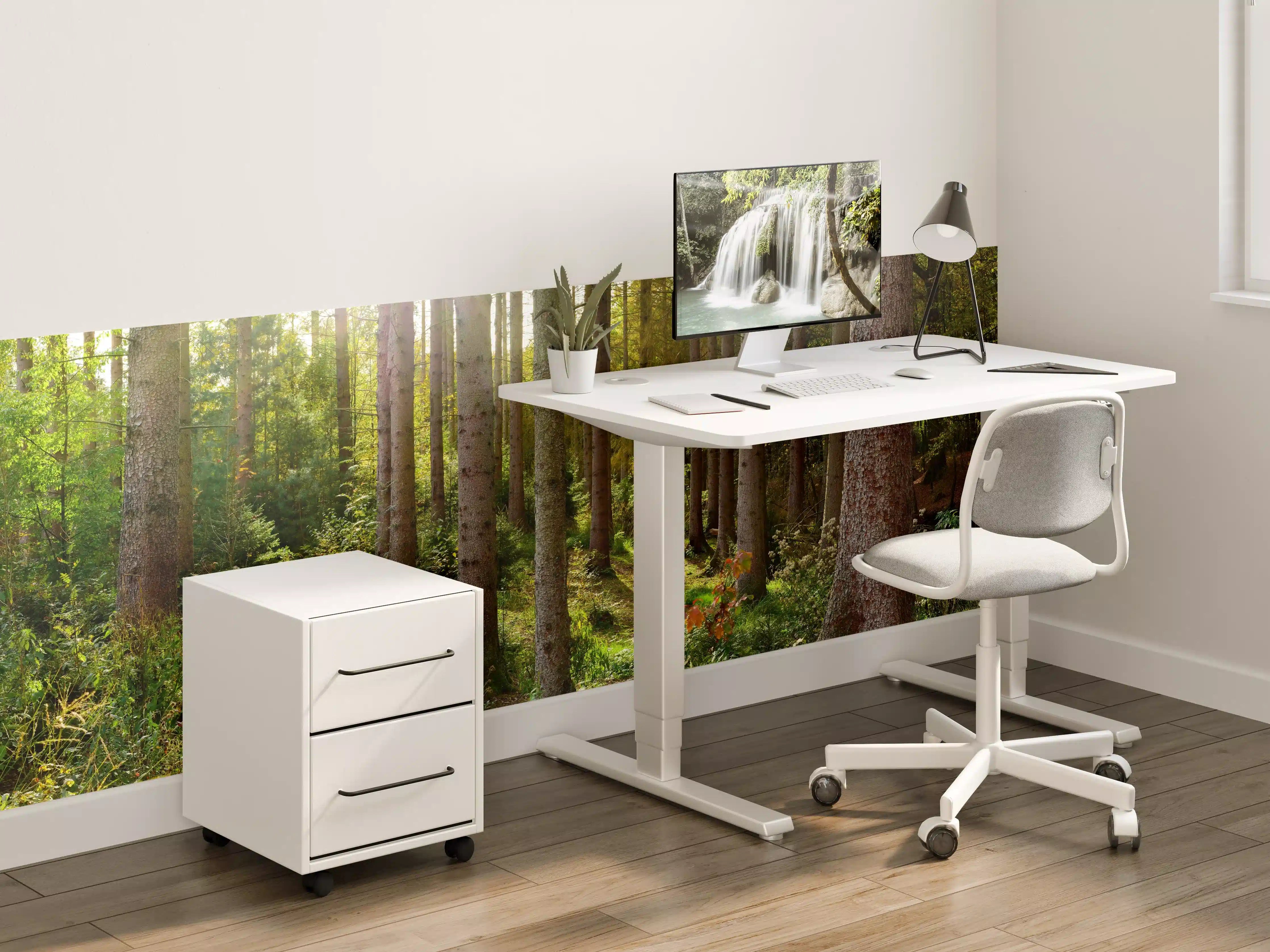 Kinderzimmer Wandgestaltung - Schöner Fichtenwald im Herbst