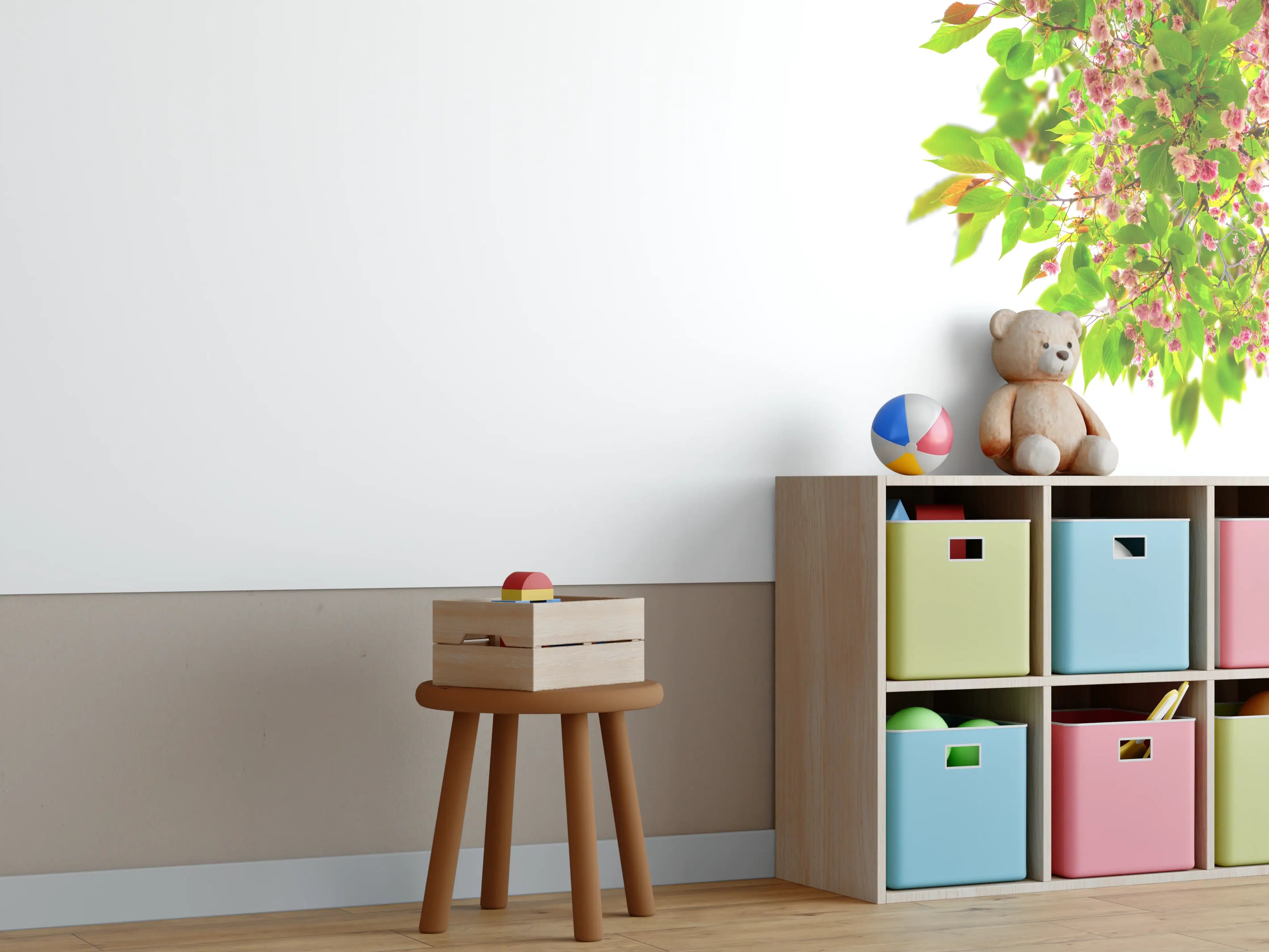 Kinderzimmer Wandgestaltung - Schöner Kirschblütenast