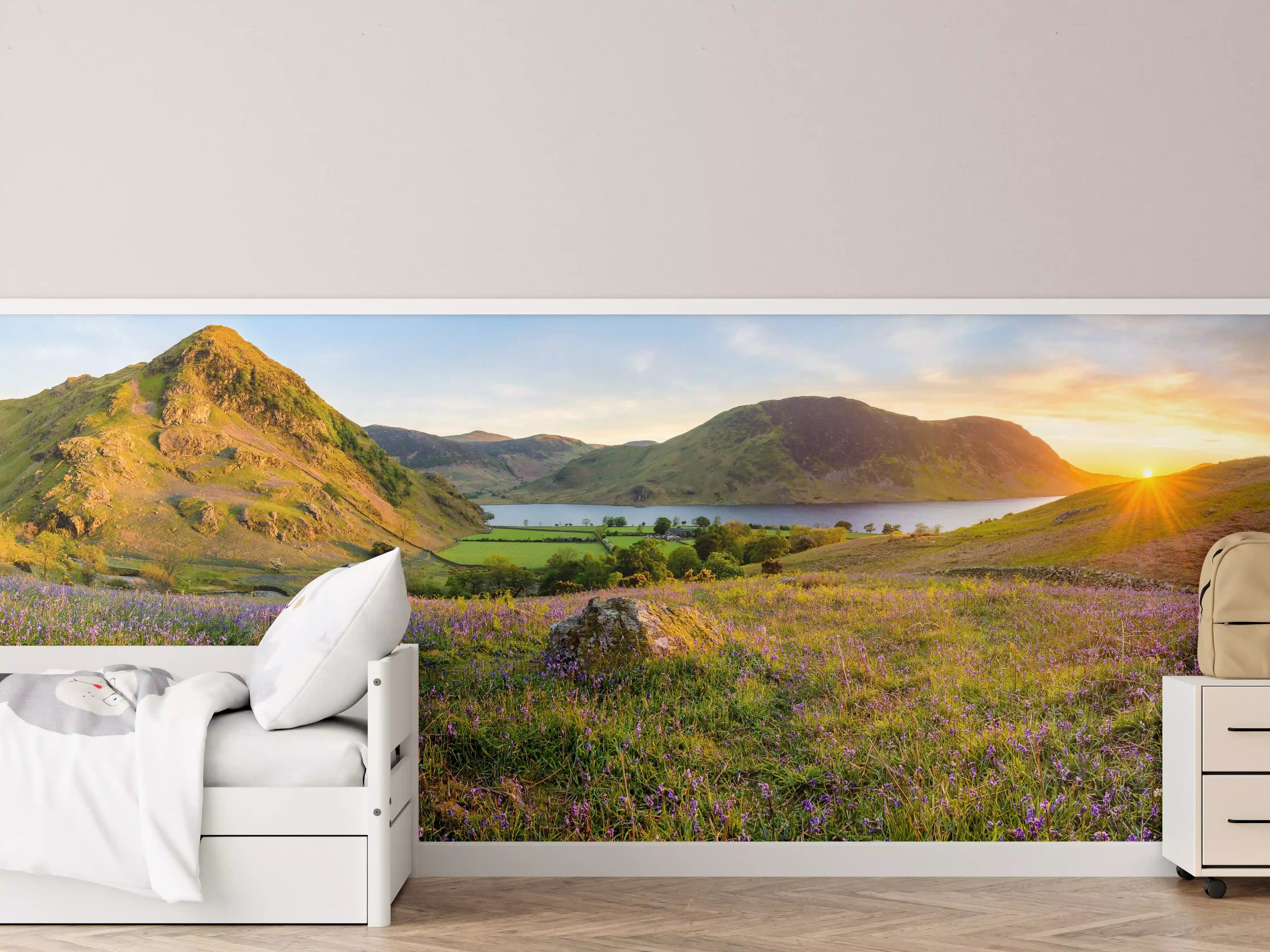 Kinderzimmer Wandgestaltung - Schöner Sonnenuntergang bei Rannerdale Knots