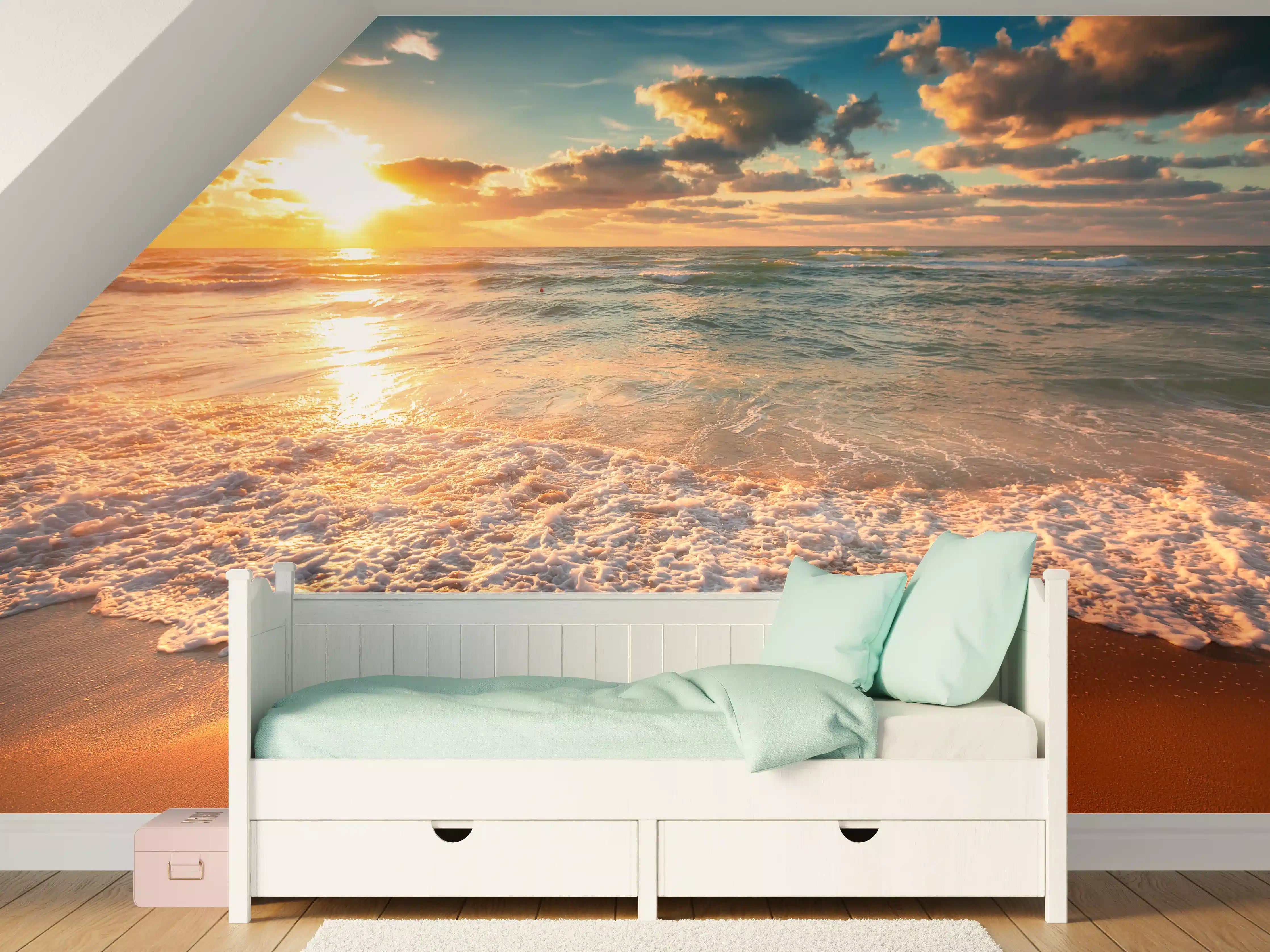 Kinderzimmer Wandgestaltung - Schönes Sonnenlicht am Strand