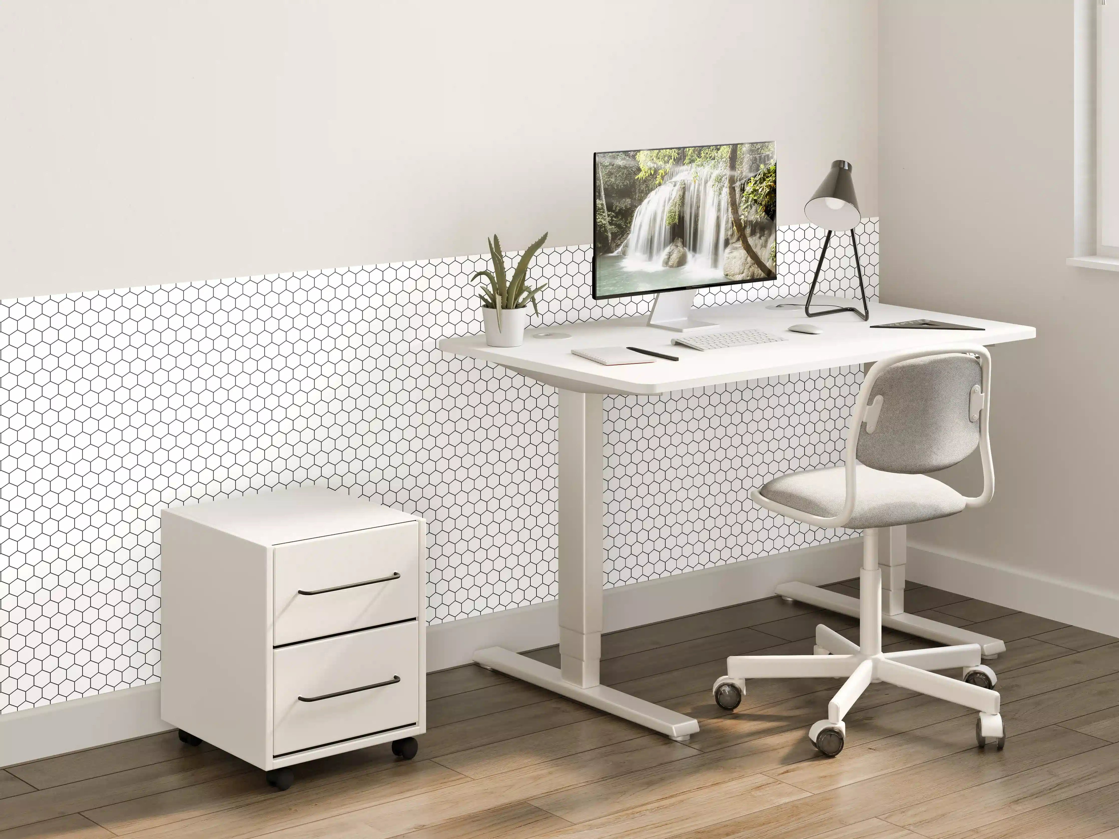 Kinderzimmer Wandgestaltung - Schwarz-Weiß Pixelmuster