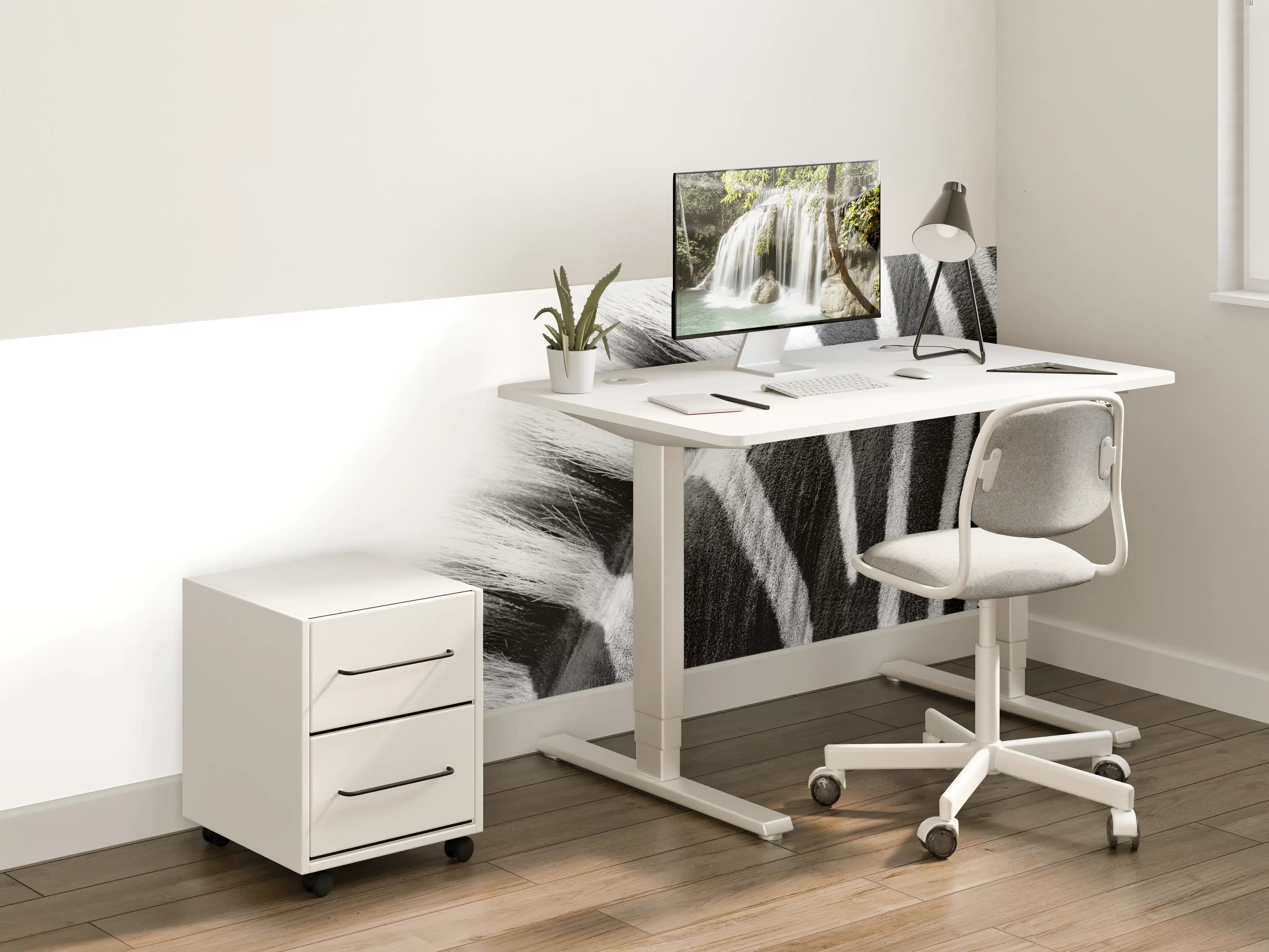 Kinderzimmer Wandgestaltung - Schwarz-Weiß-Textur mit gestricheltem Muster