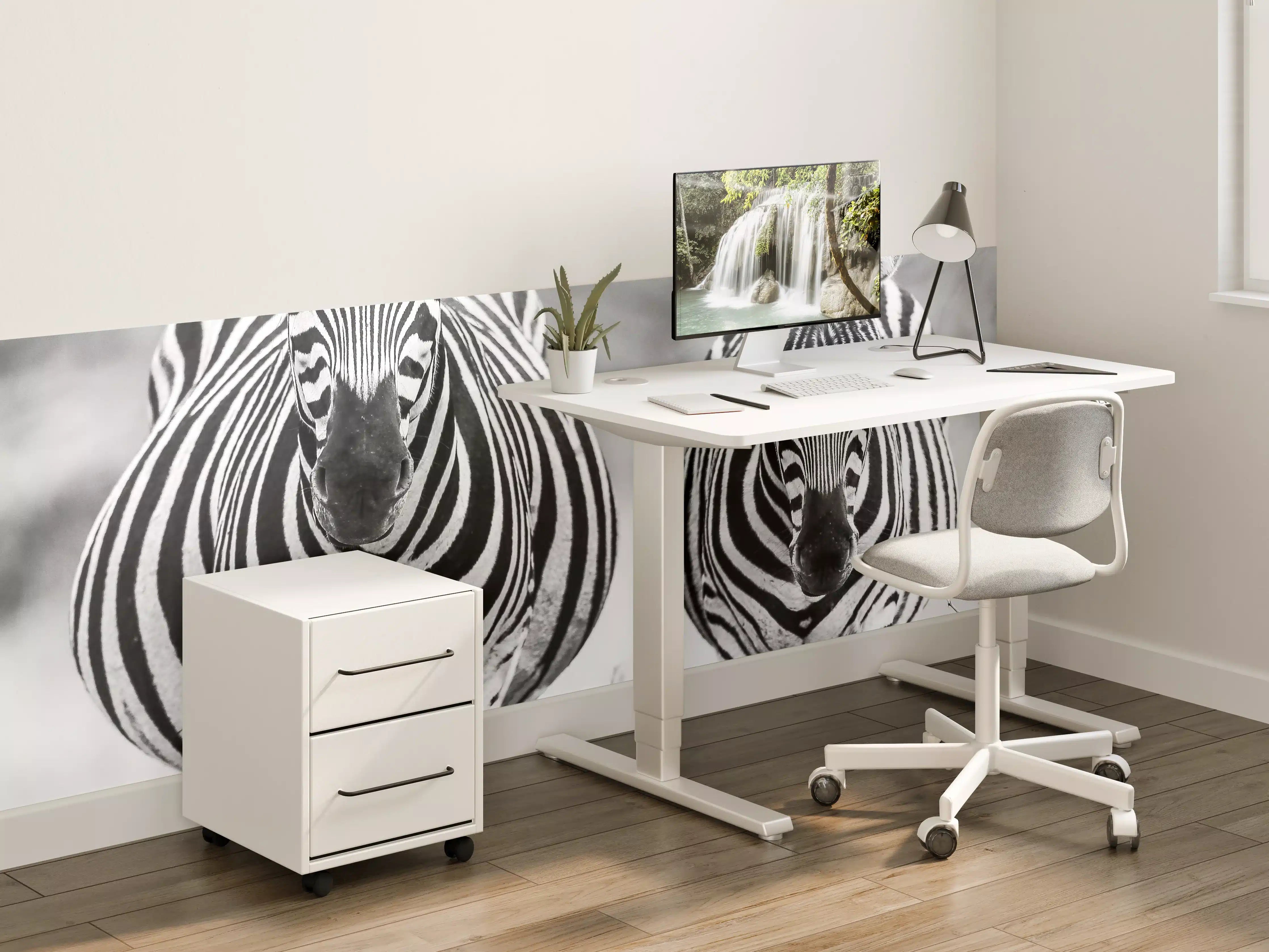 Kinderzimmer Wandgestaltung - Schwarz-Weiß Zebrapaar