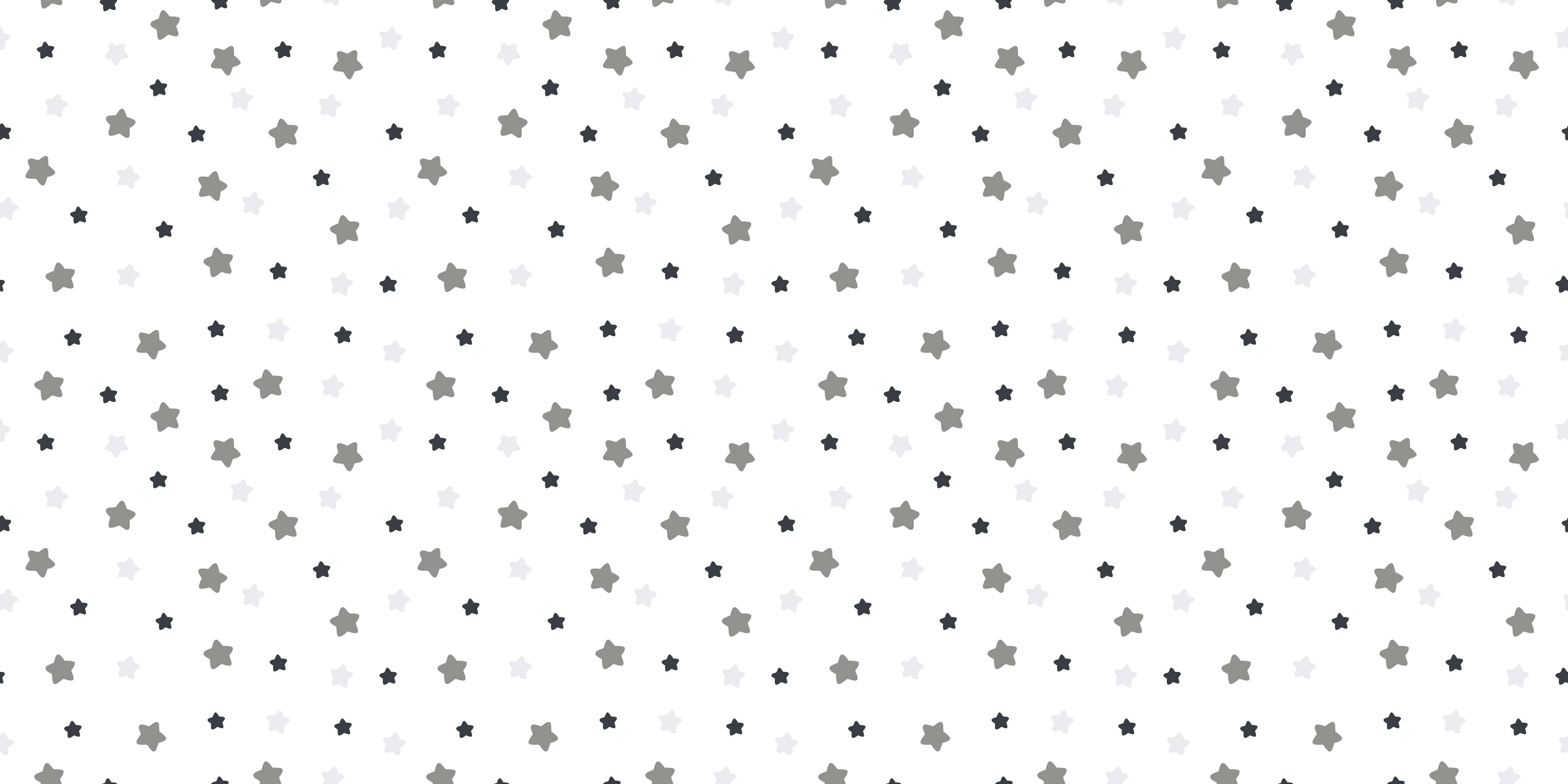 Kinderzimmer Wandgestaltung-Schwarz-weiße Sternenmusterwand