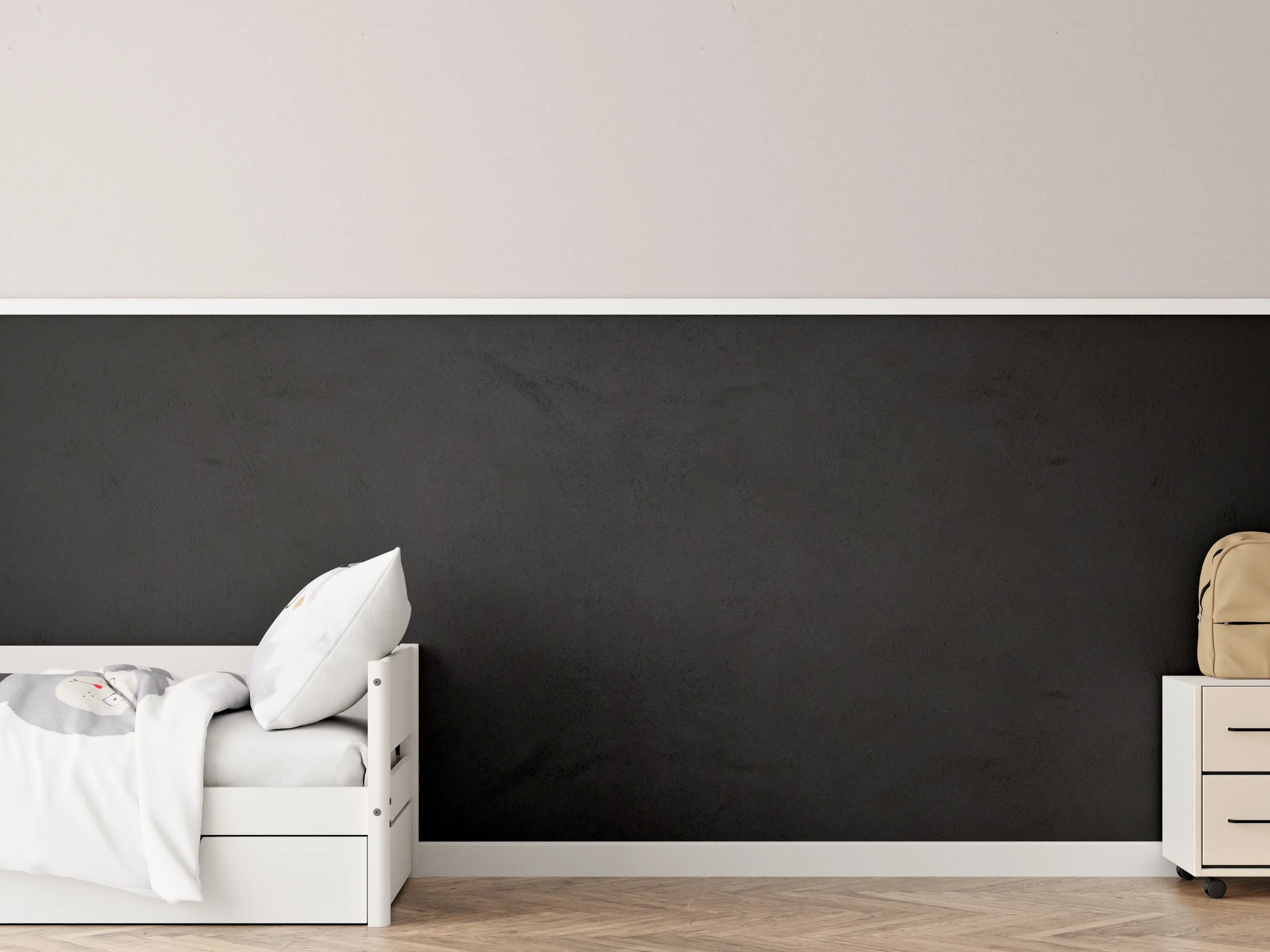 Kinderzimmer Wandgestaltung - Schwarze anthrazit Textur