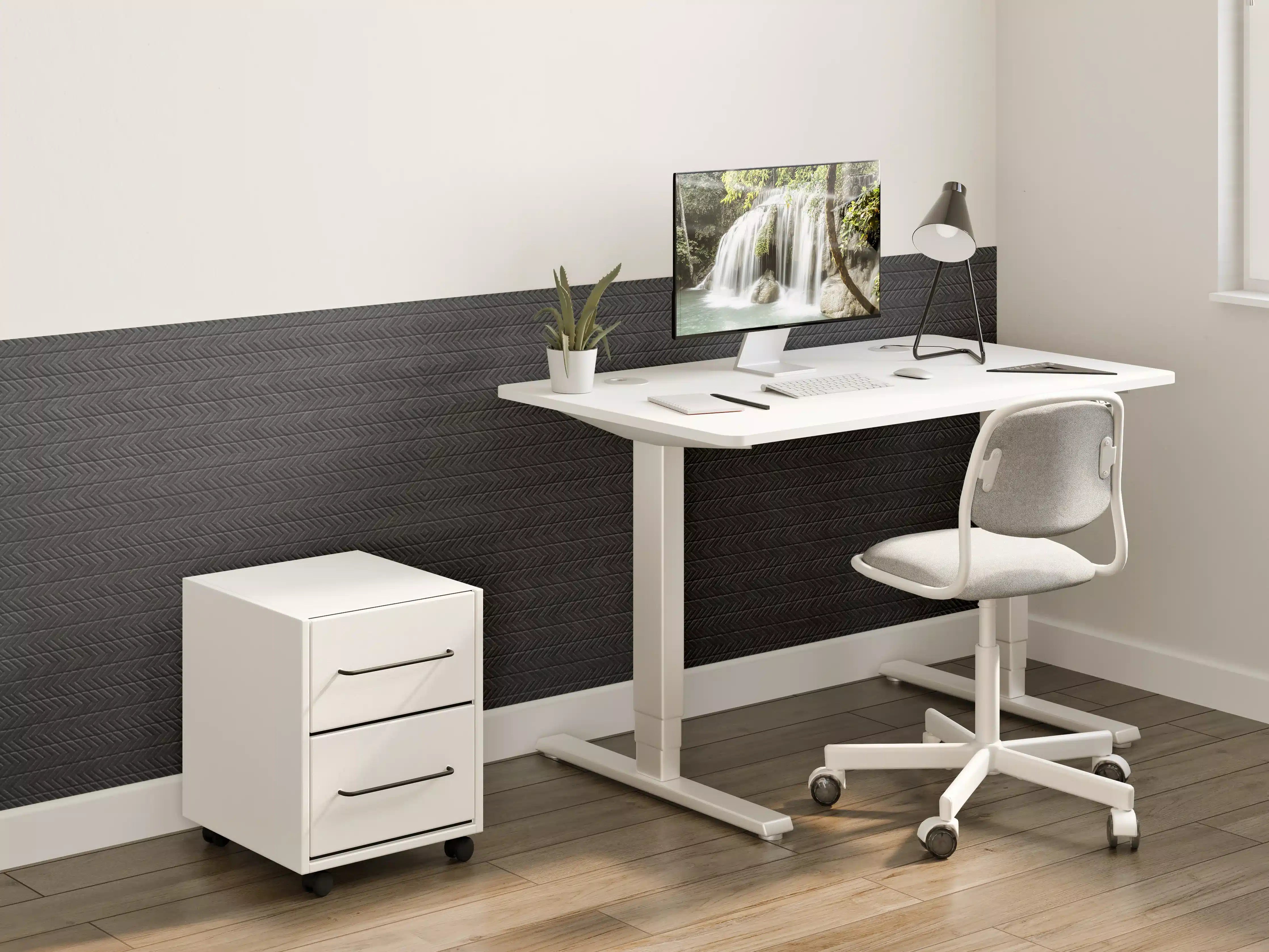 Kinderzimmer Wandgestaltung - Schwarze dunkelgraue diagonal Muster