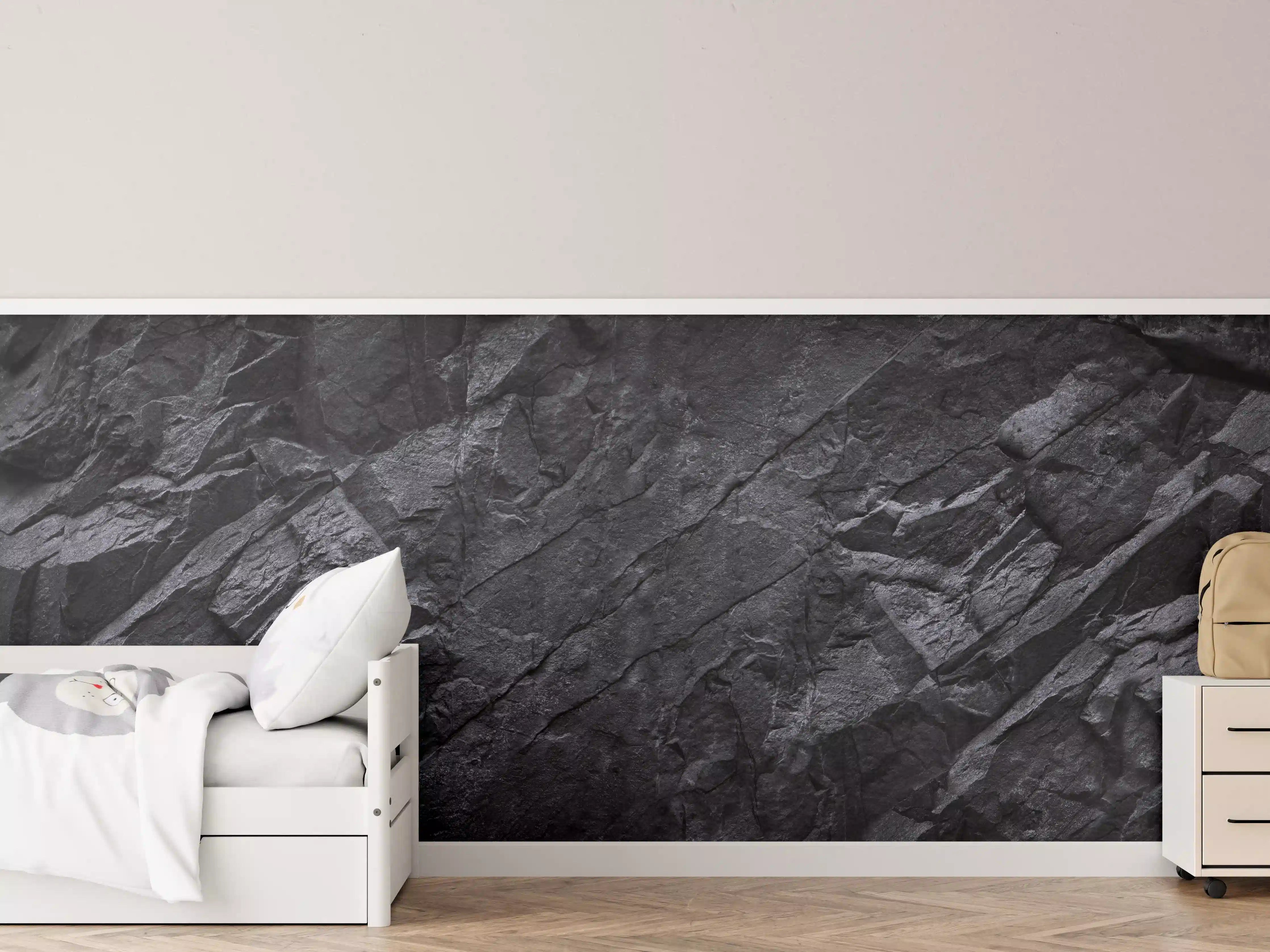 Kinderzimmer Wandgestaltung - Schwarzer Fels