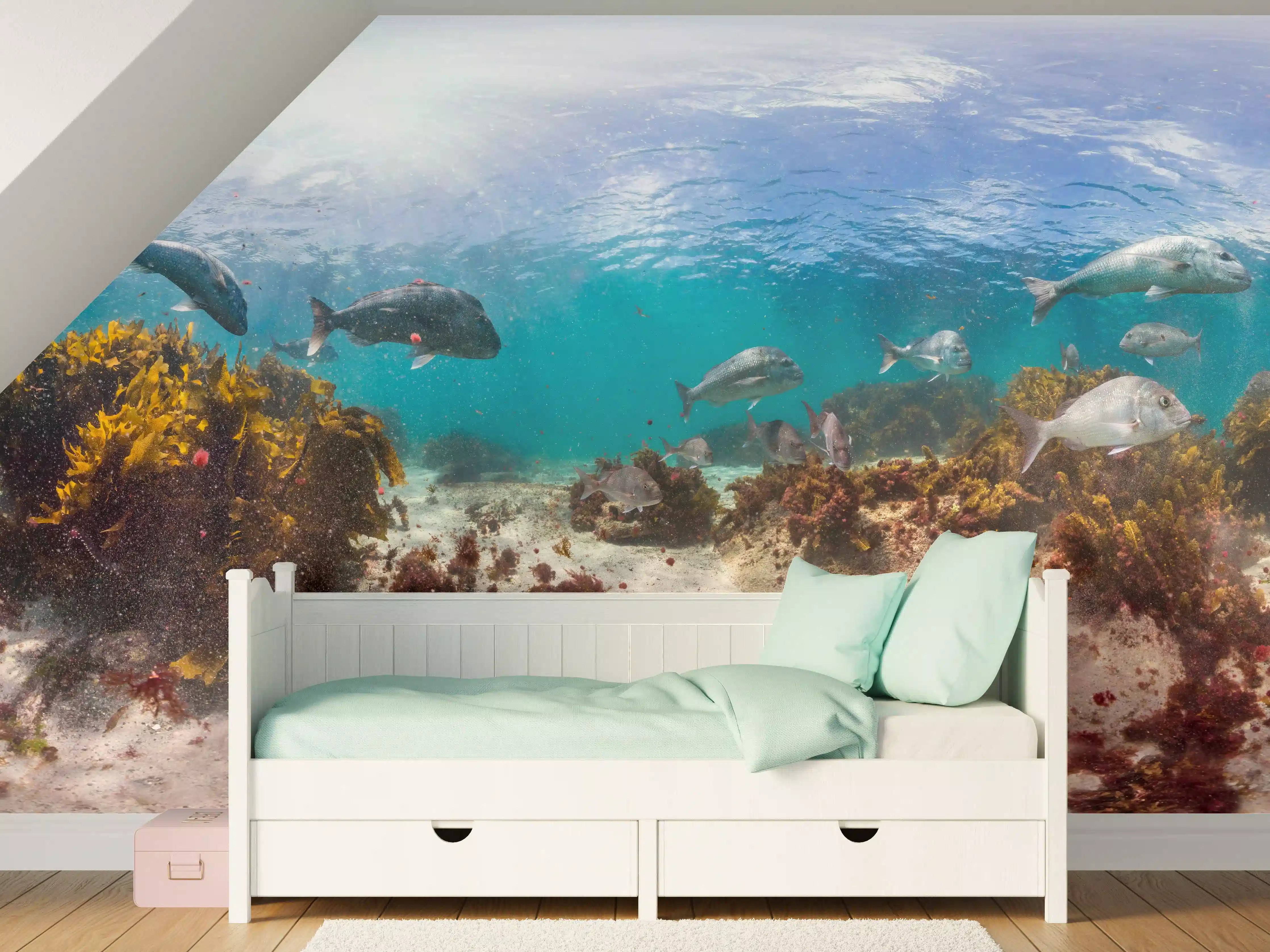 Kinderzimmer Wandgestaltung - Seetang und Fisch in Neuseeland
