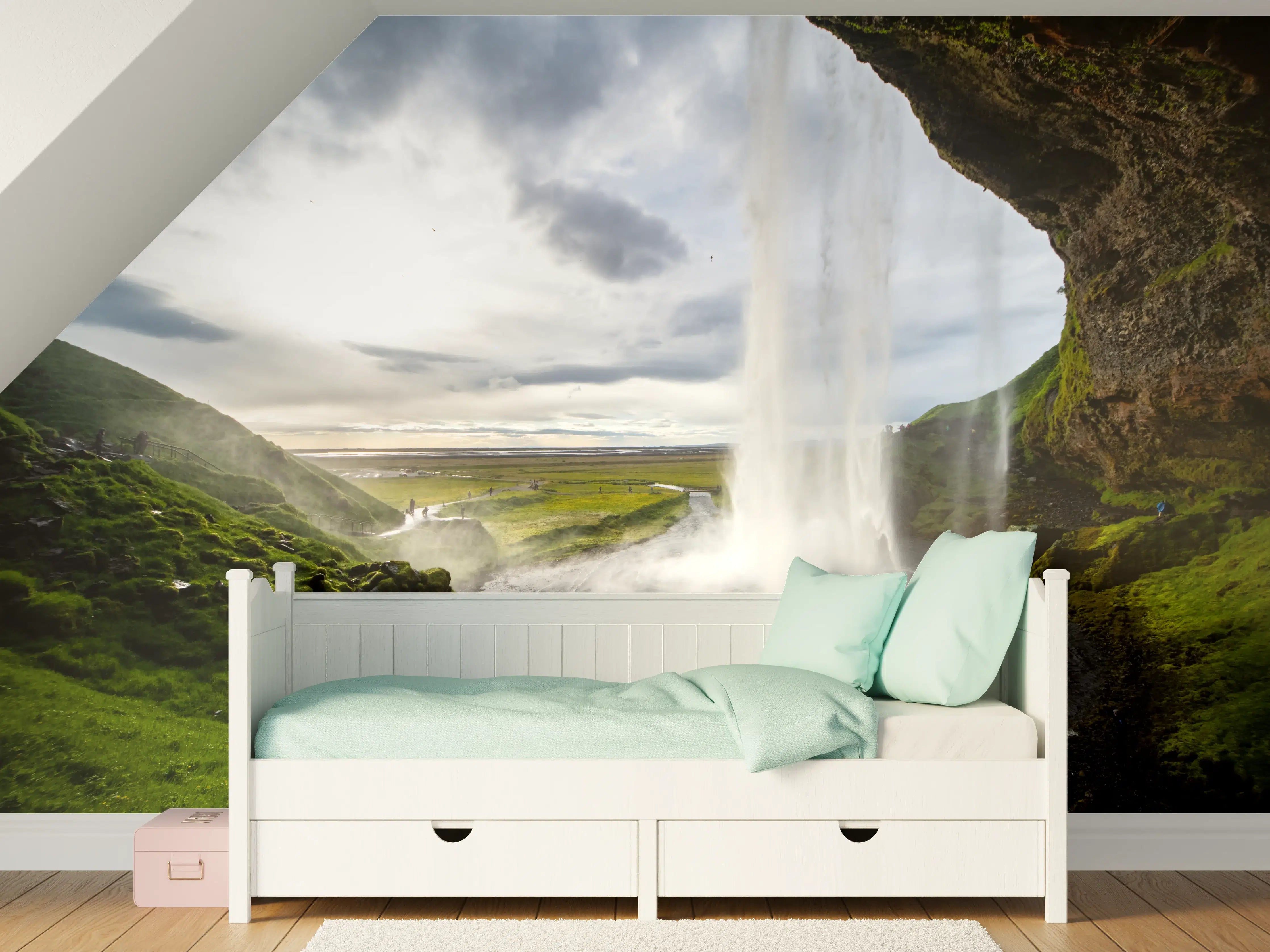 Kinderzimmer Wandgestaltung - Seljalandsfoss Wasserfall
