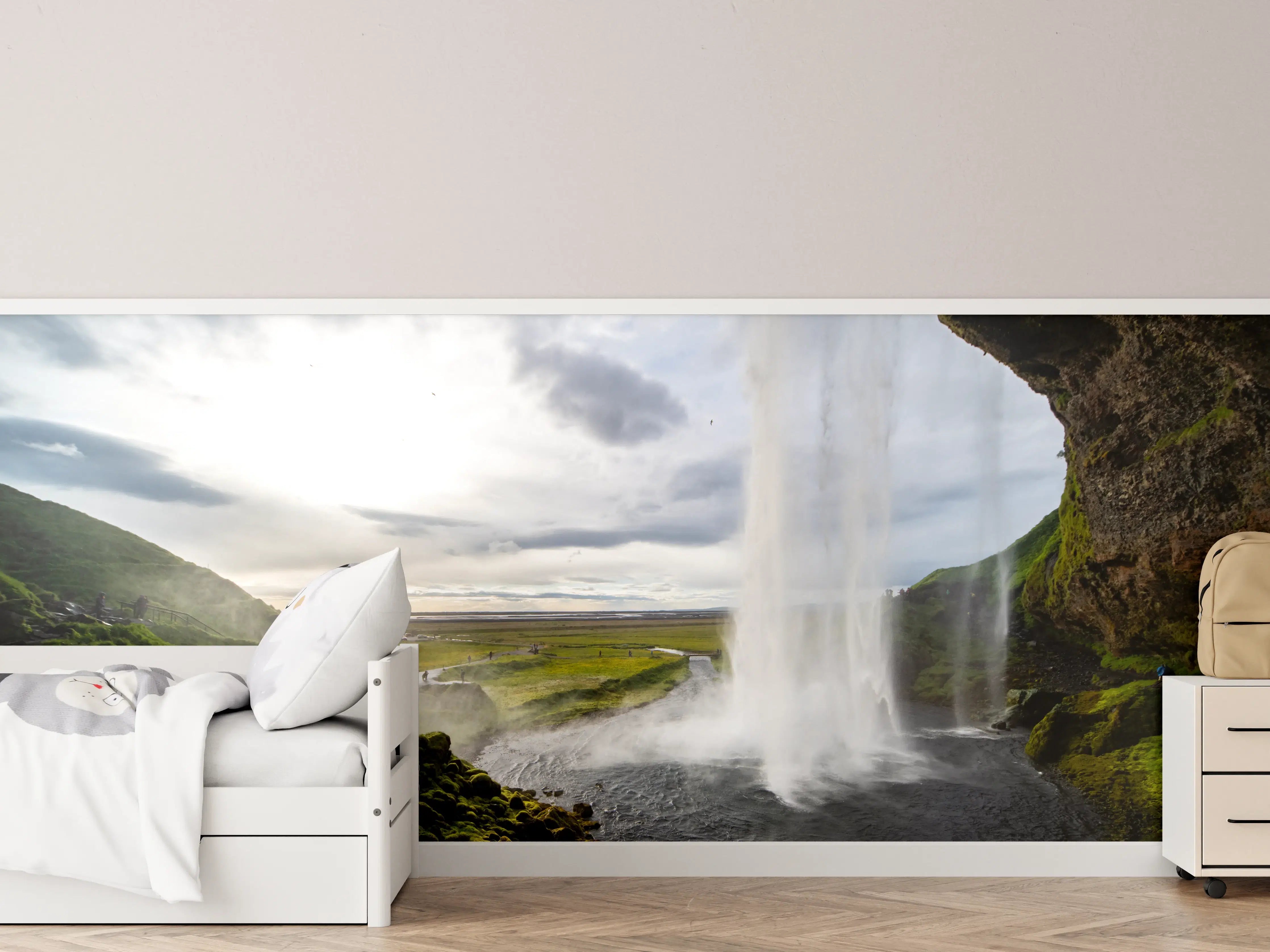 Kinderzimmer Wandgestaltung - Seljalandsfoss Wasserfall