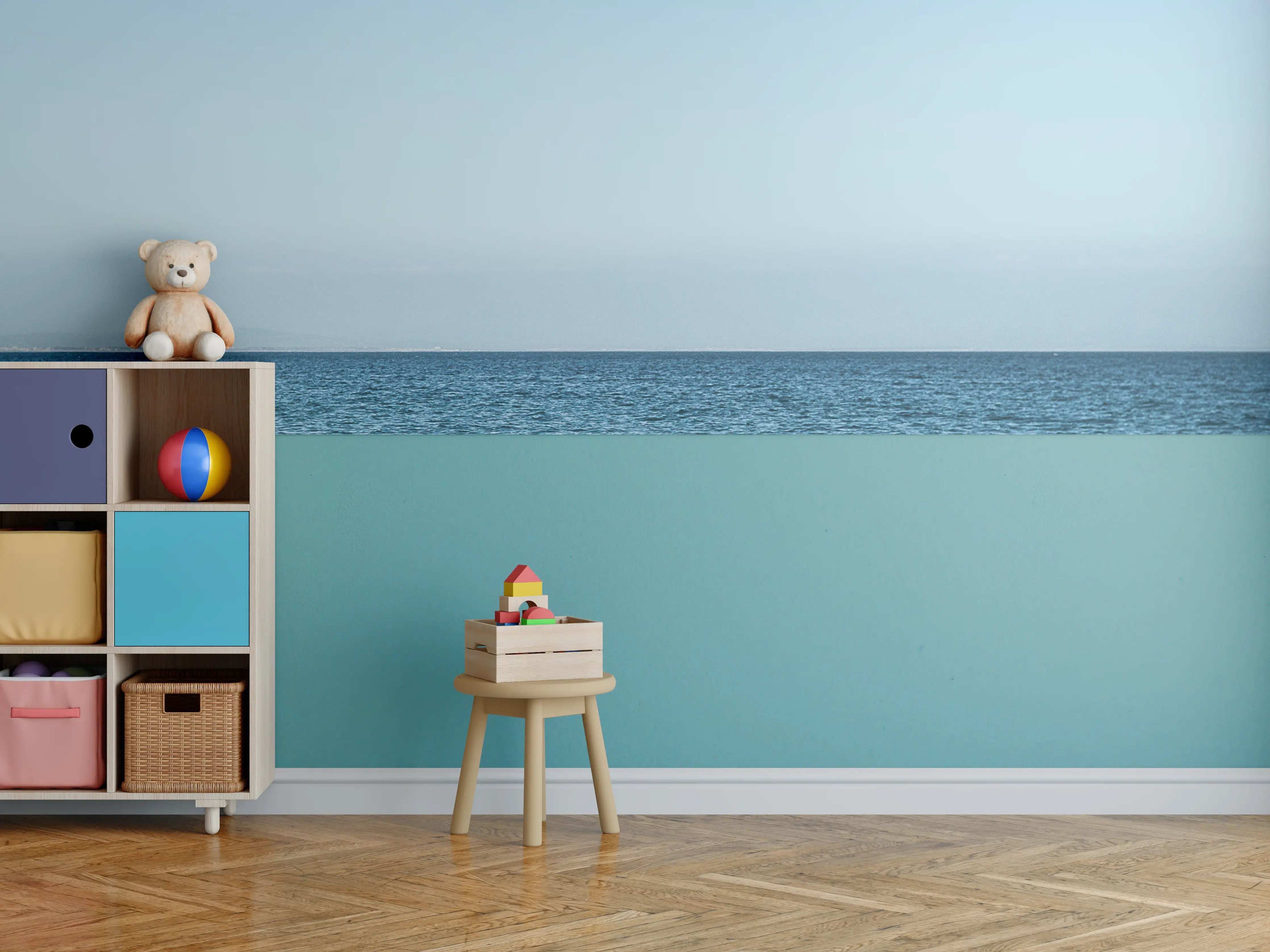Kinderzimmer Wandgestaltung - Serene Beach Seascape
