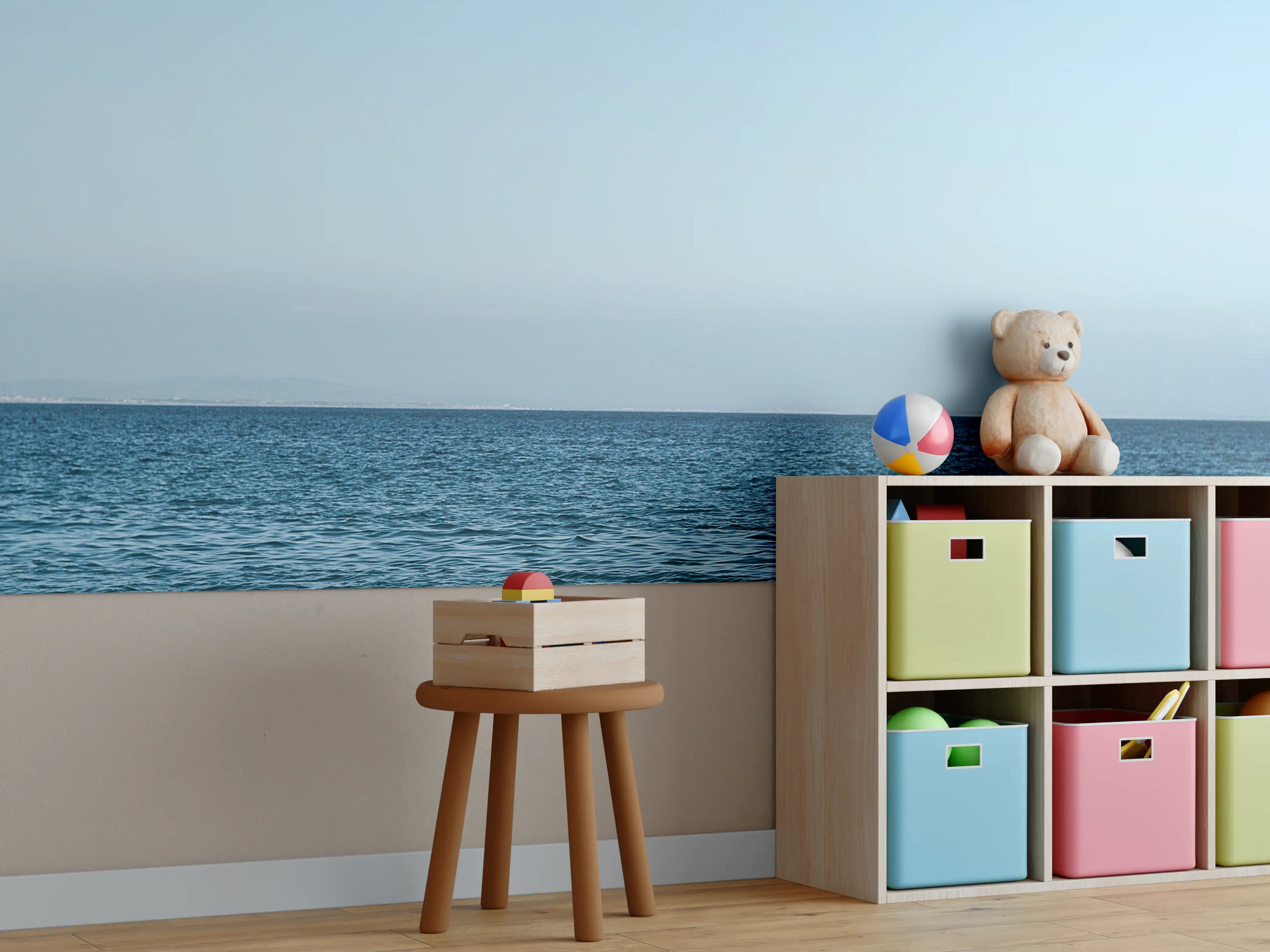 Kinderzimmer Wandgestaltung - Serene Beach Seascape
